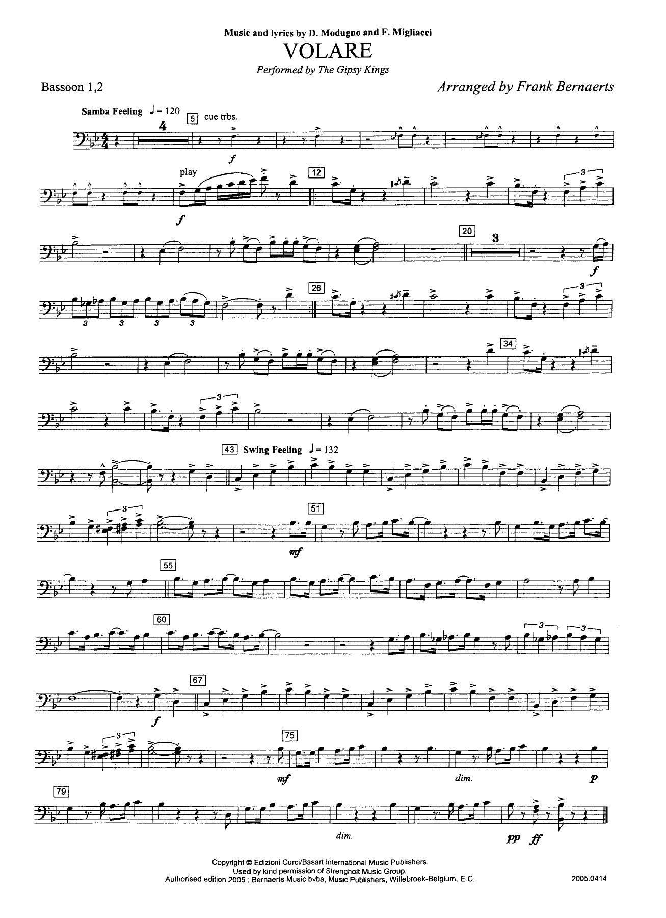 Basson 1&2 — sheet music cover (first page)
