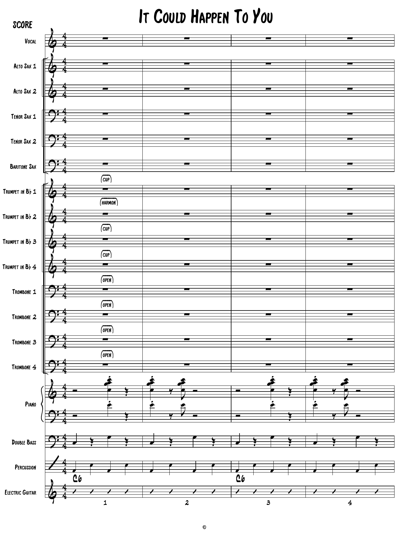 It Could Happen To You — sheet music cover (first page)