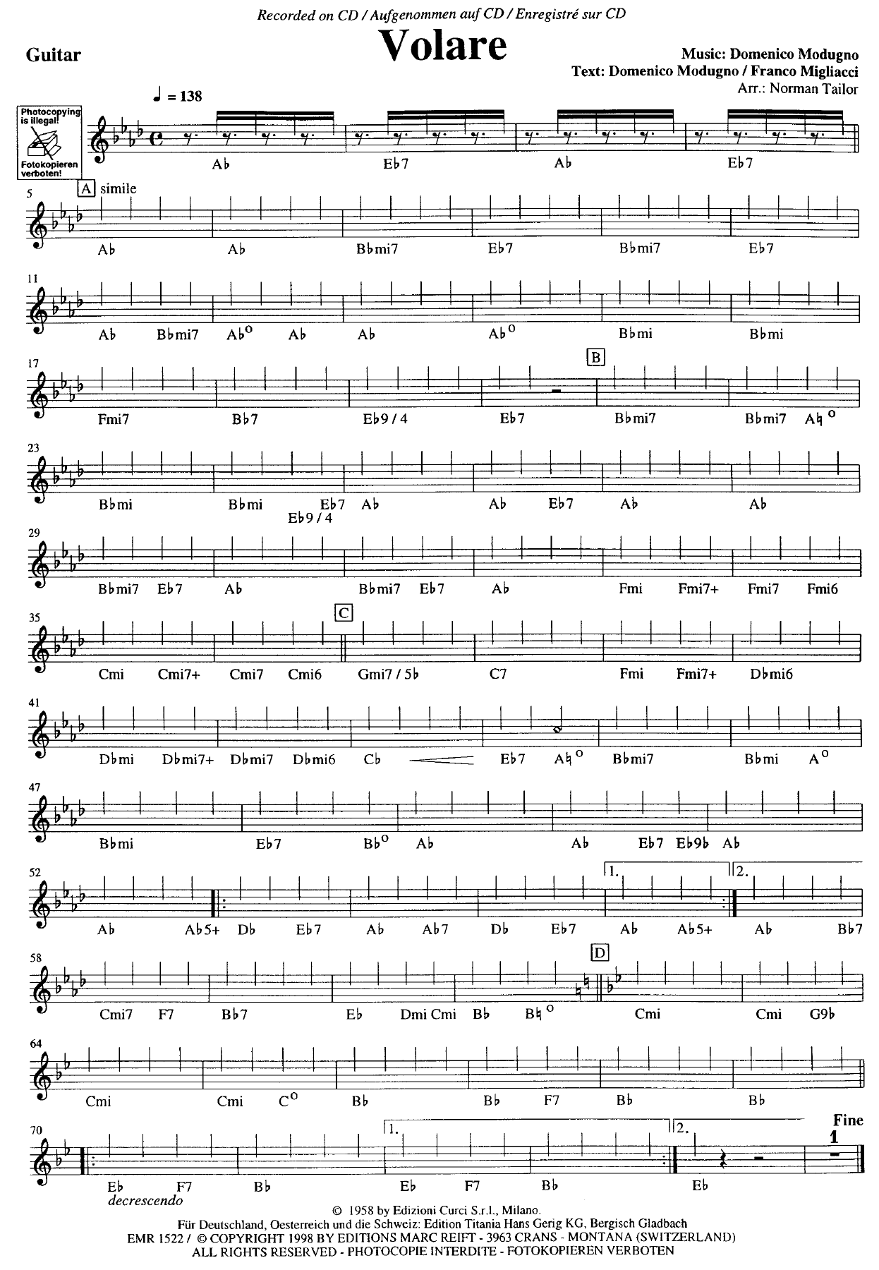 Guitarra — sheet music cover (first page)