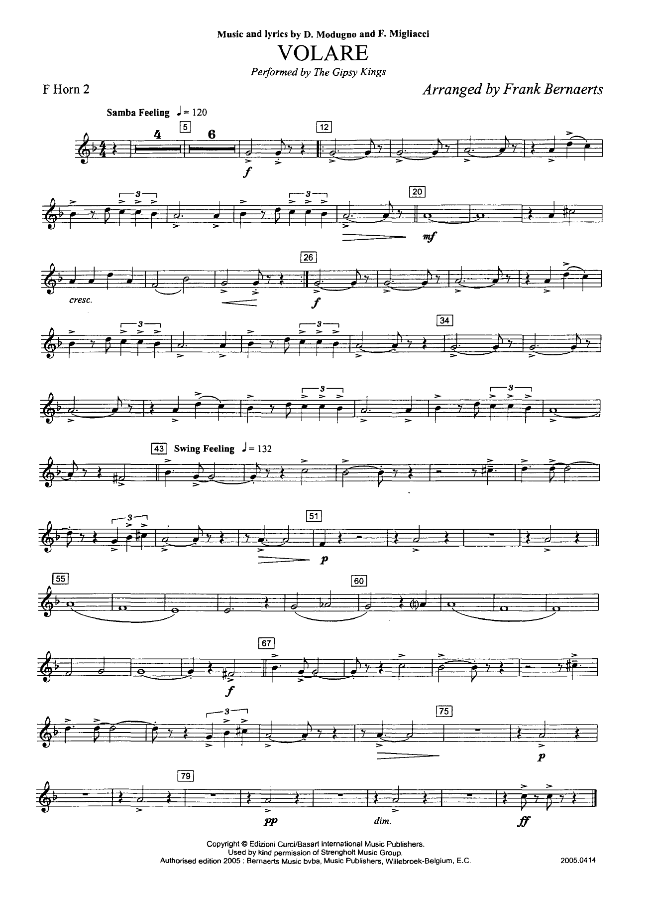 Cor2 Fa — sheet music cover (first page)