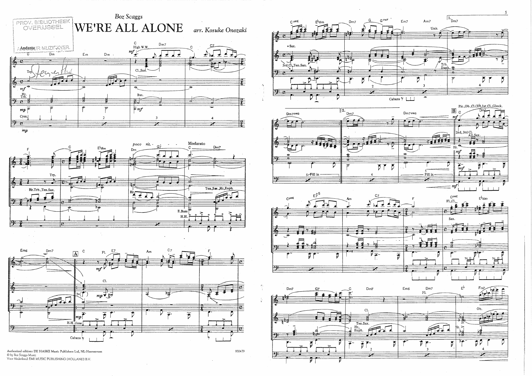 We're All Alone — sheet music cover (first page)