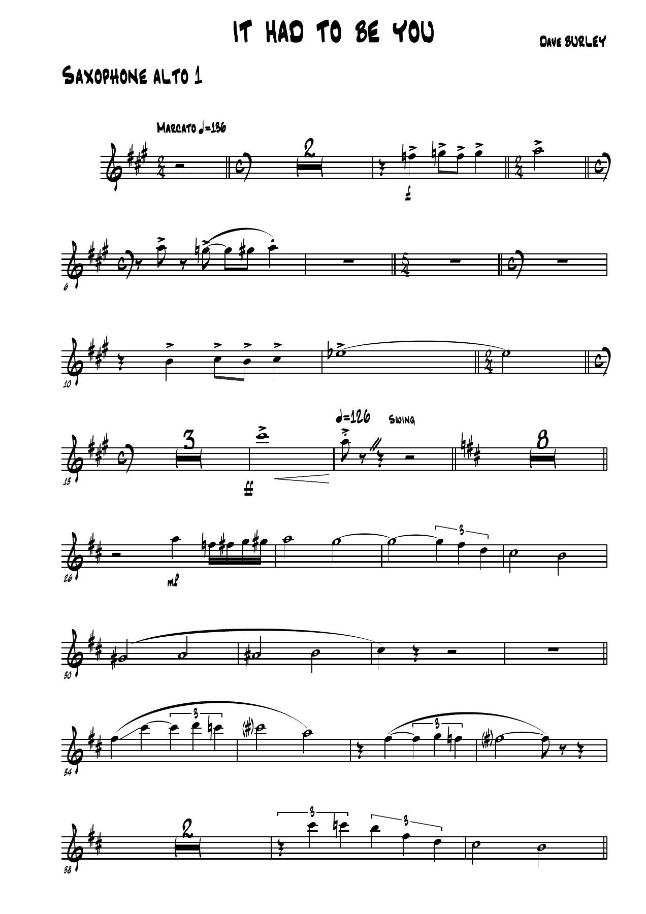 It had to be you - 002 Sax Alto — sheet music preview