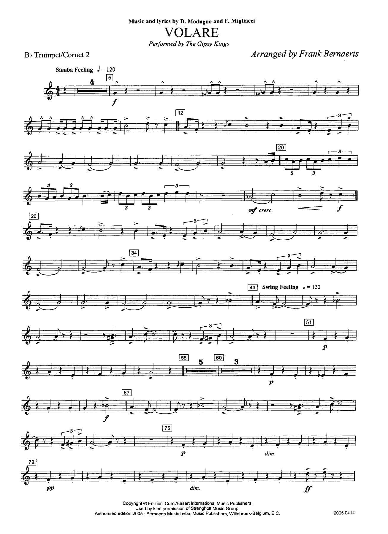 Trompette 2 Bb — sheet music cover (first page)