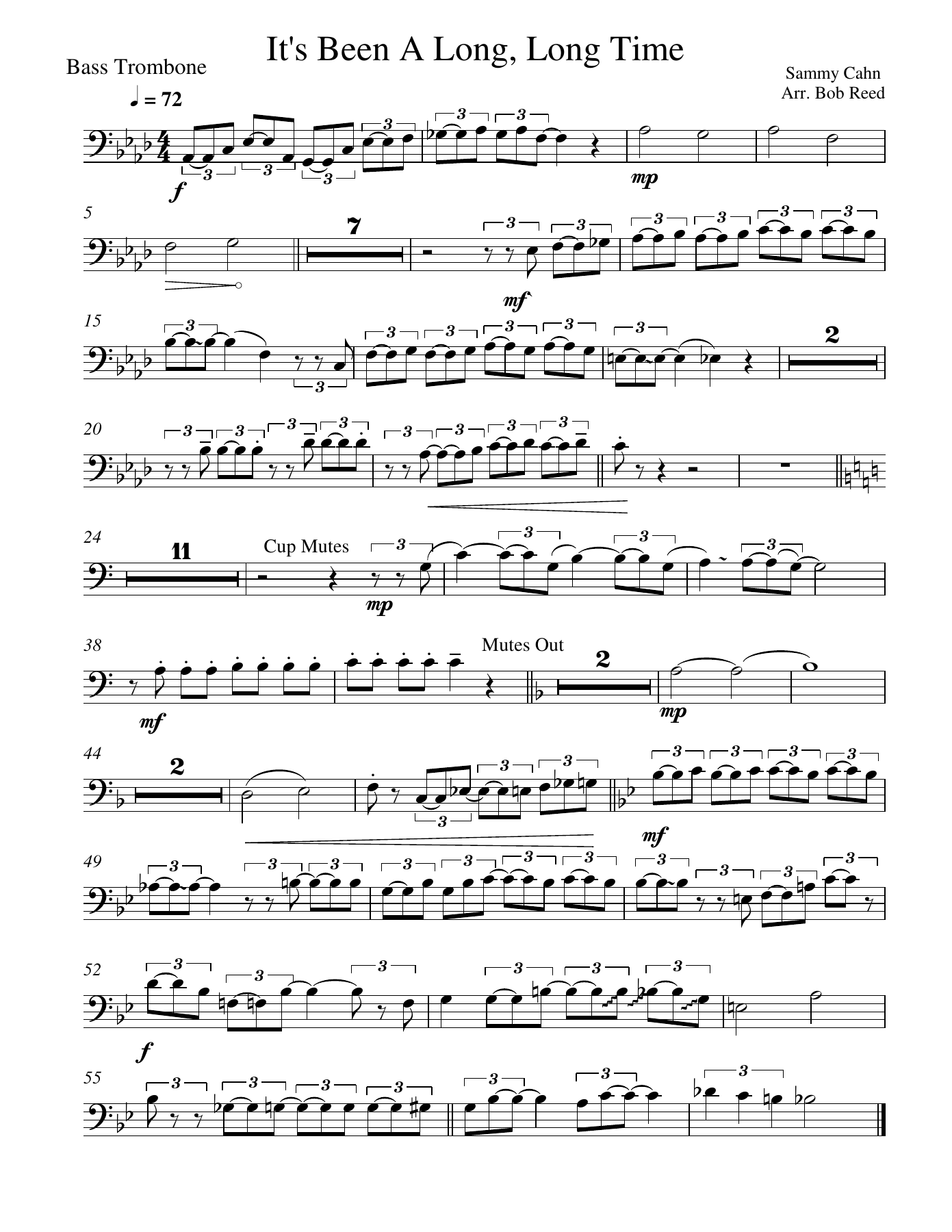 LLT Bass Bone — sheet music cover (first page)