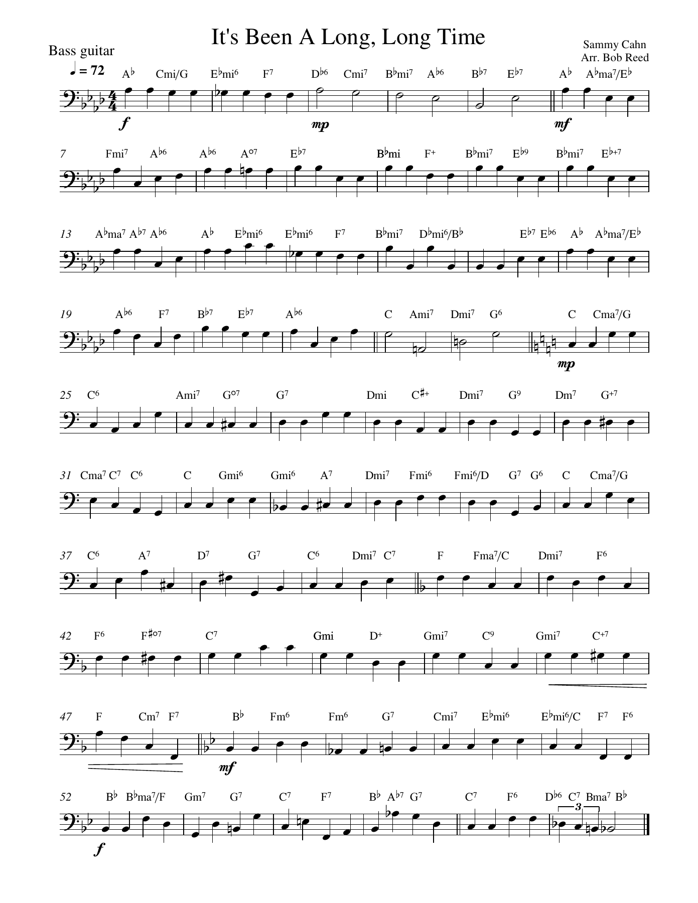 LLT Bass — sheet music cover (first page)