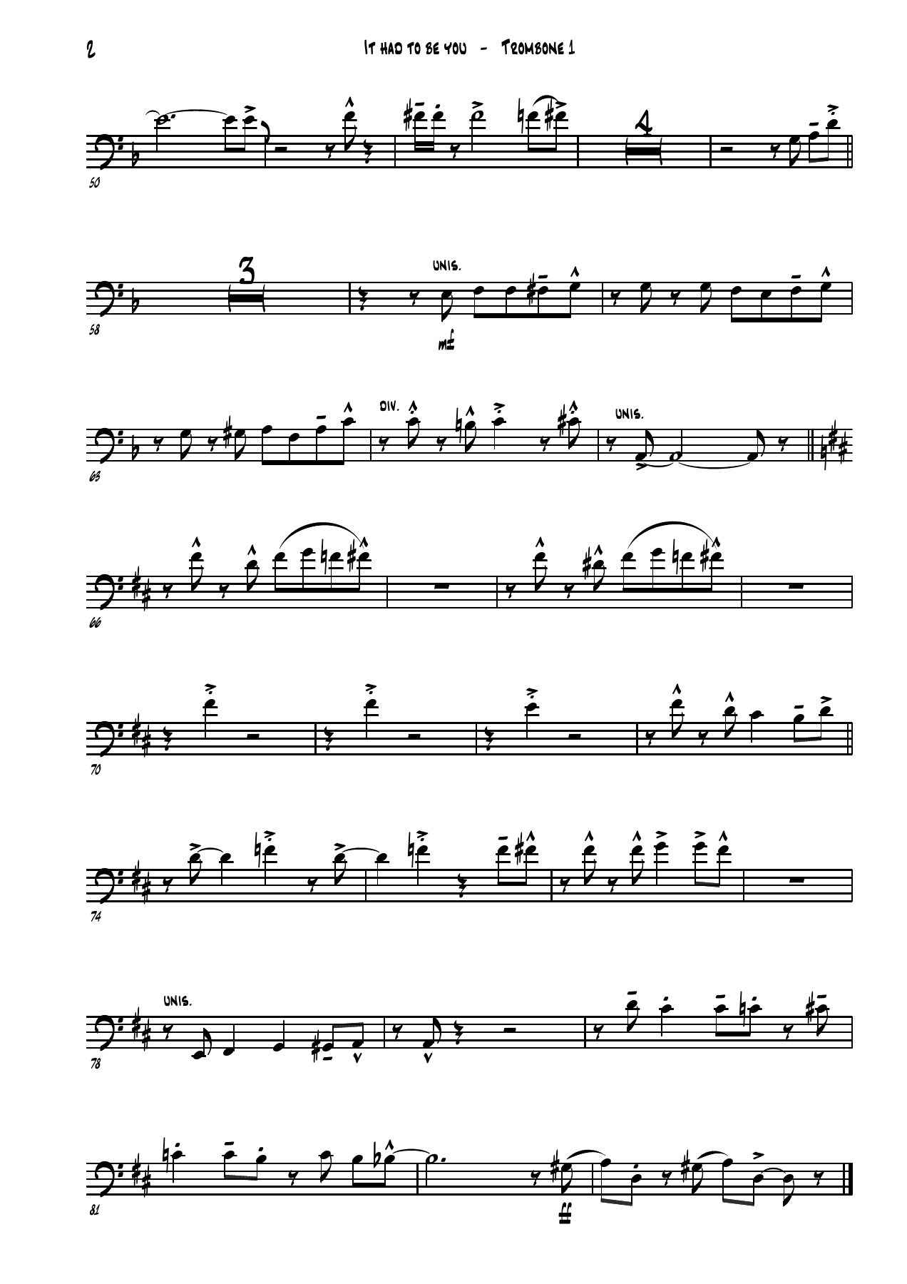 It had to be you - 012 Trombone — page 2