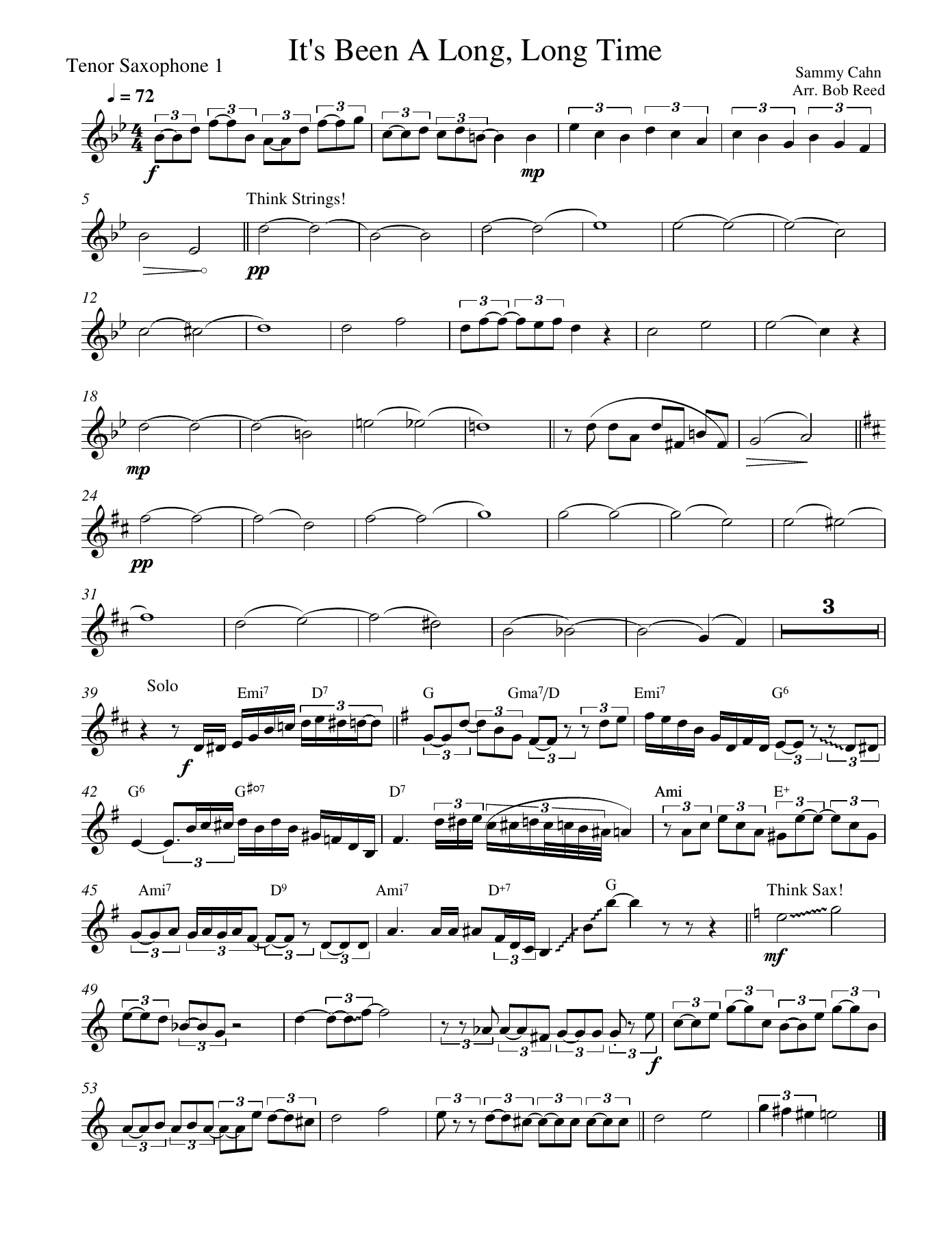 LLT Tenor — sheet music cover (first page)