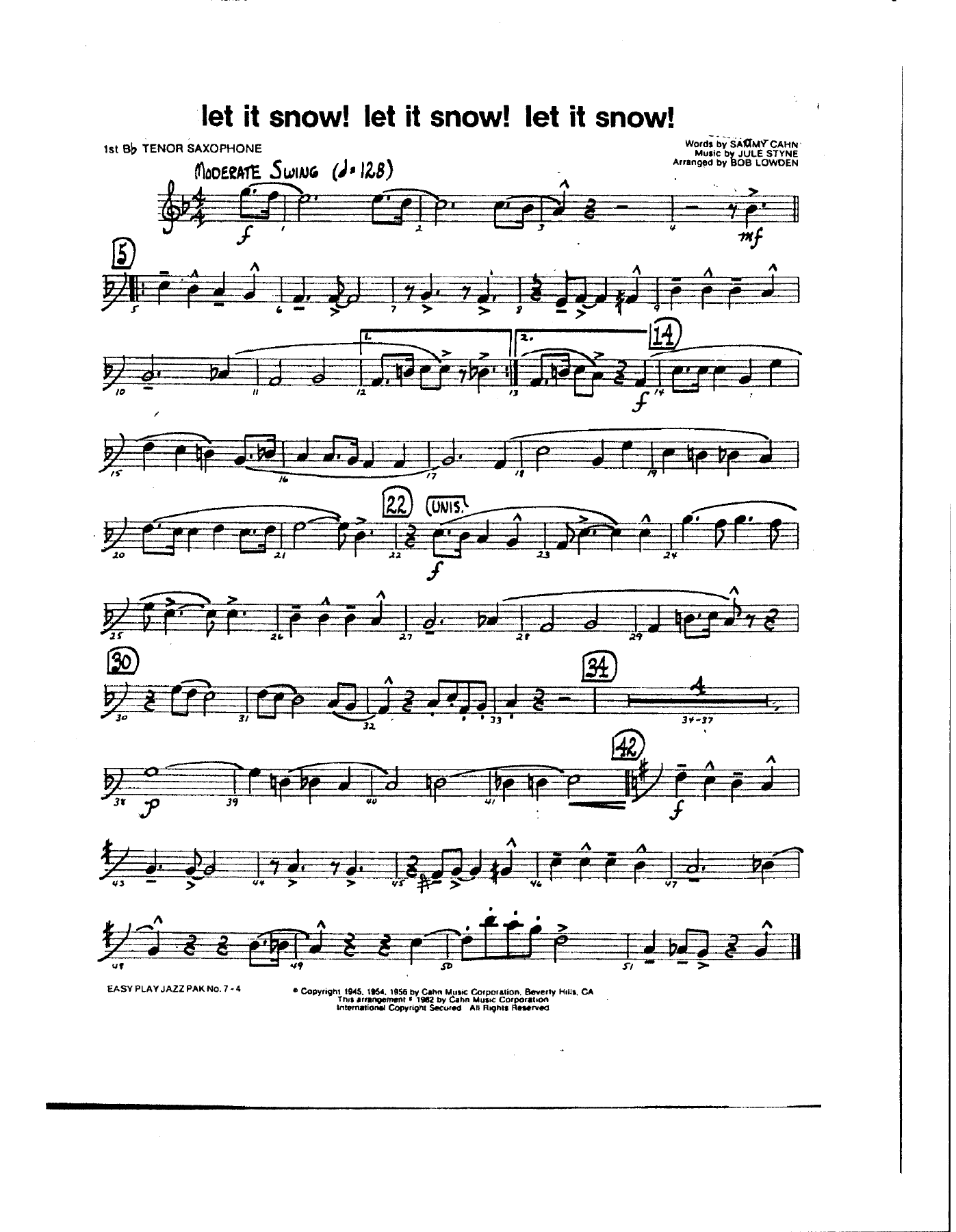 Tenor — sheet music cover (first page)