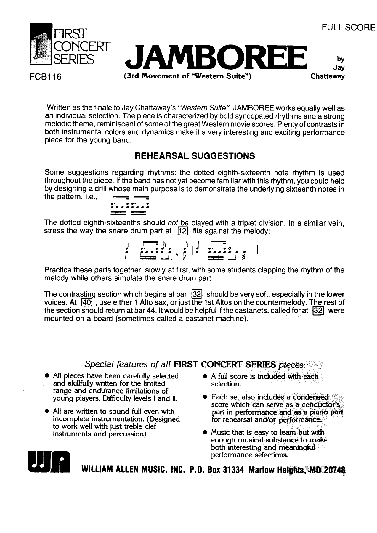 Jamboree — sheet music cover (first page)