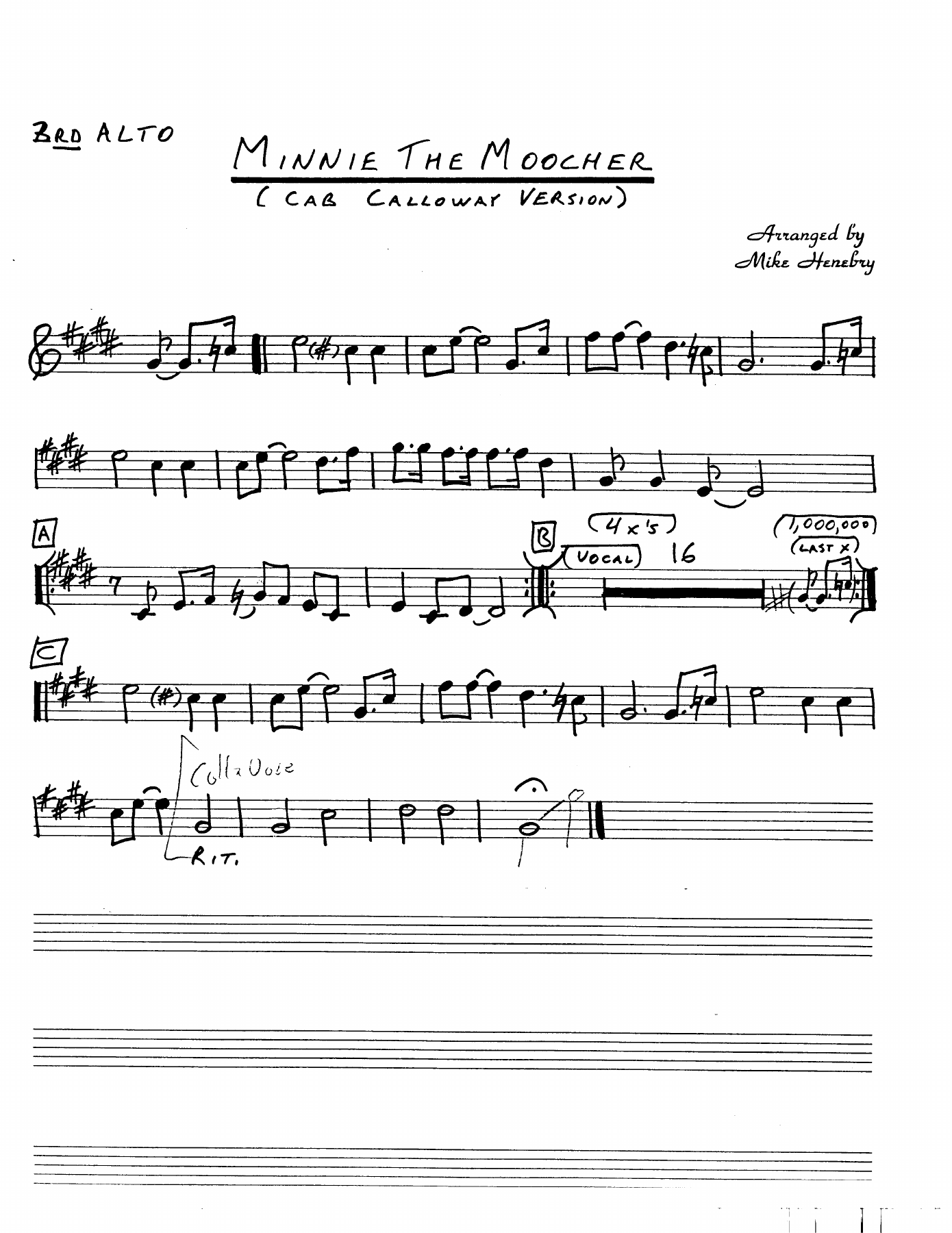 Minnie The Moocher-Vocal in G-Cab Calloway — page 2