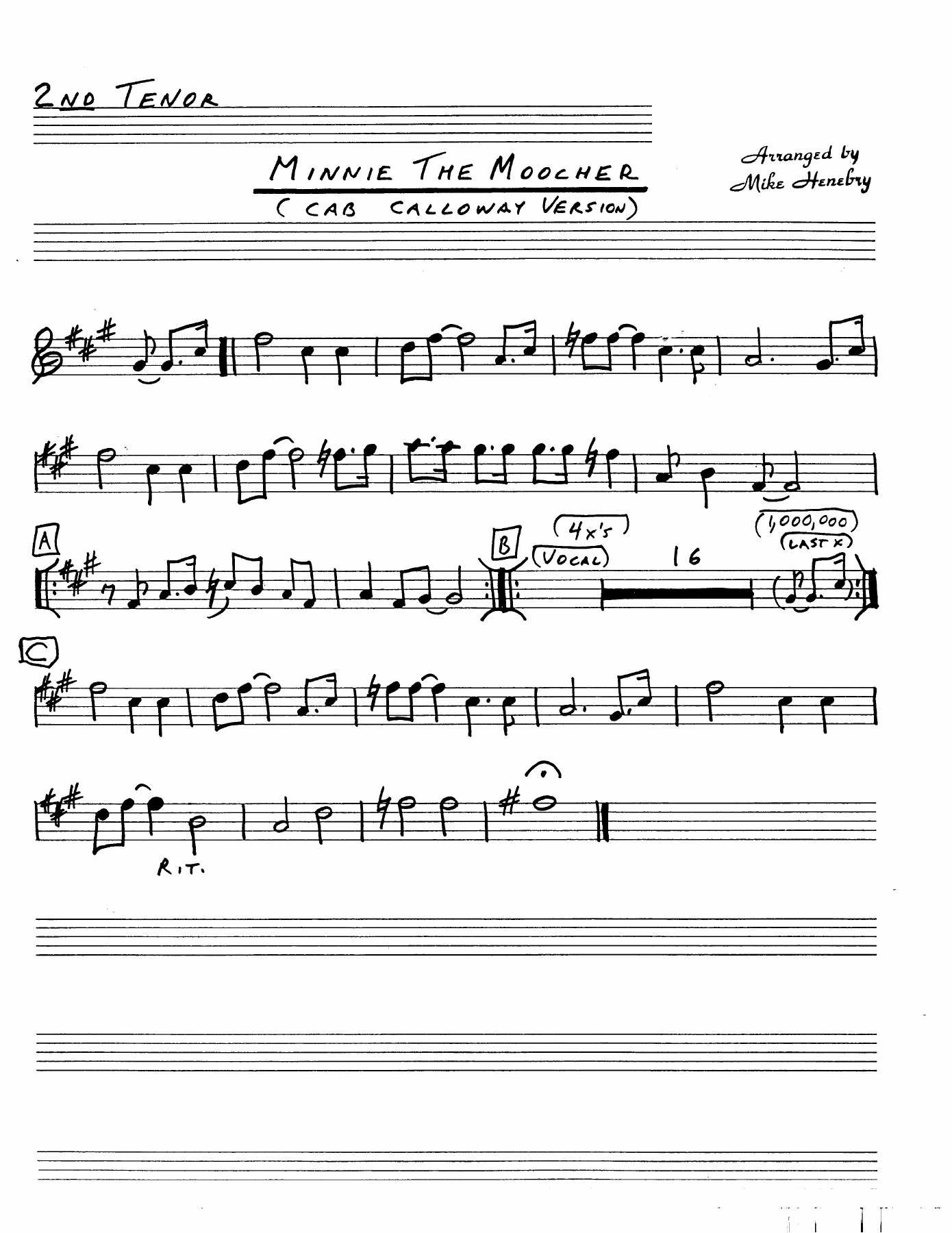 Minnie The Moocher-Vocal in G-Cab Calloway — page 3