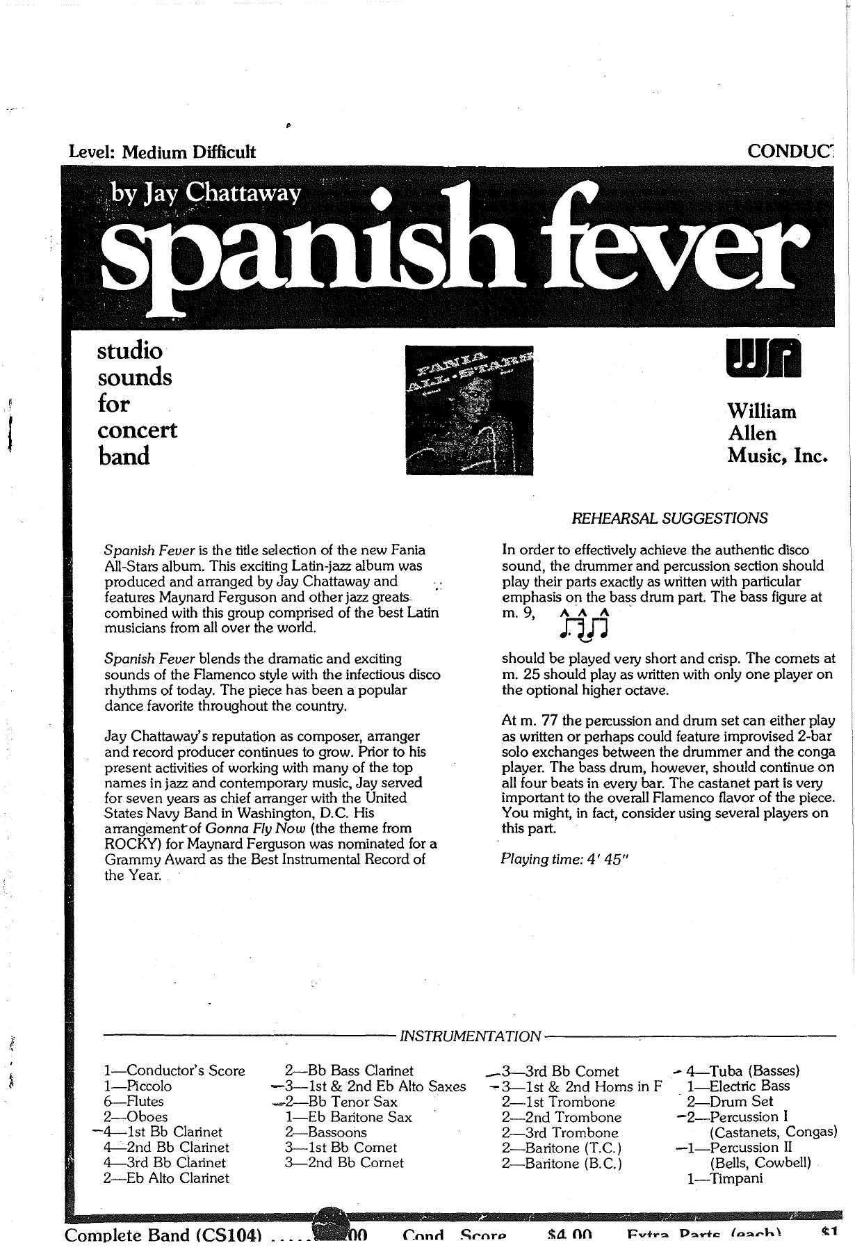 Spanish Fever — sheet music cover (first page)
