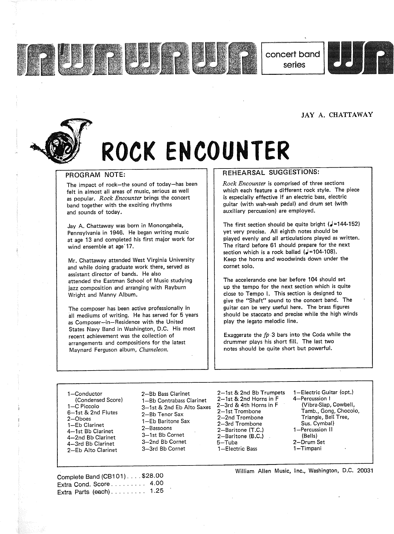 Rock Encounter — sheet music cover (first page)