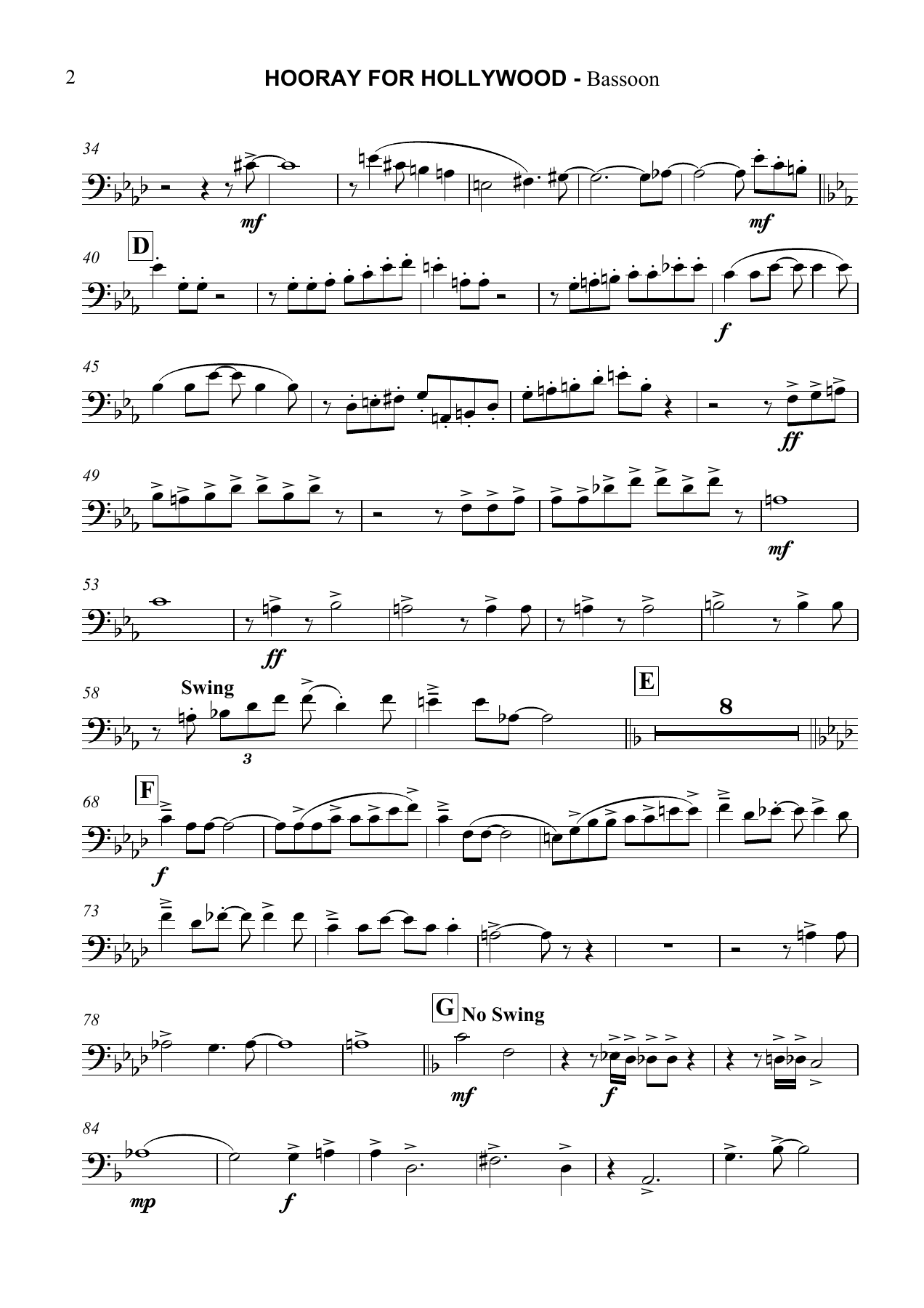 Hooray for Hollywood Bassoon — page 2