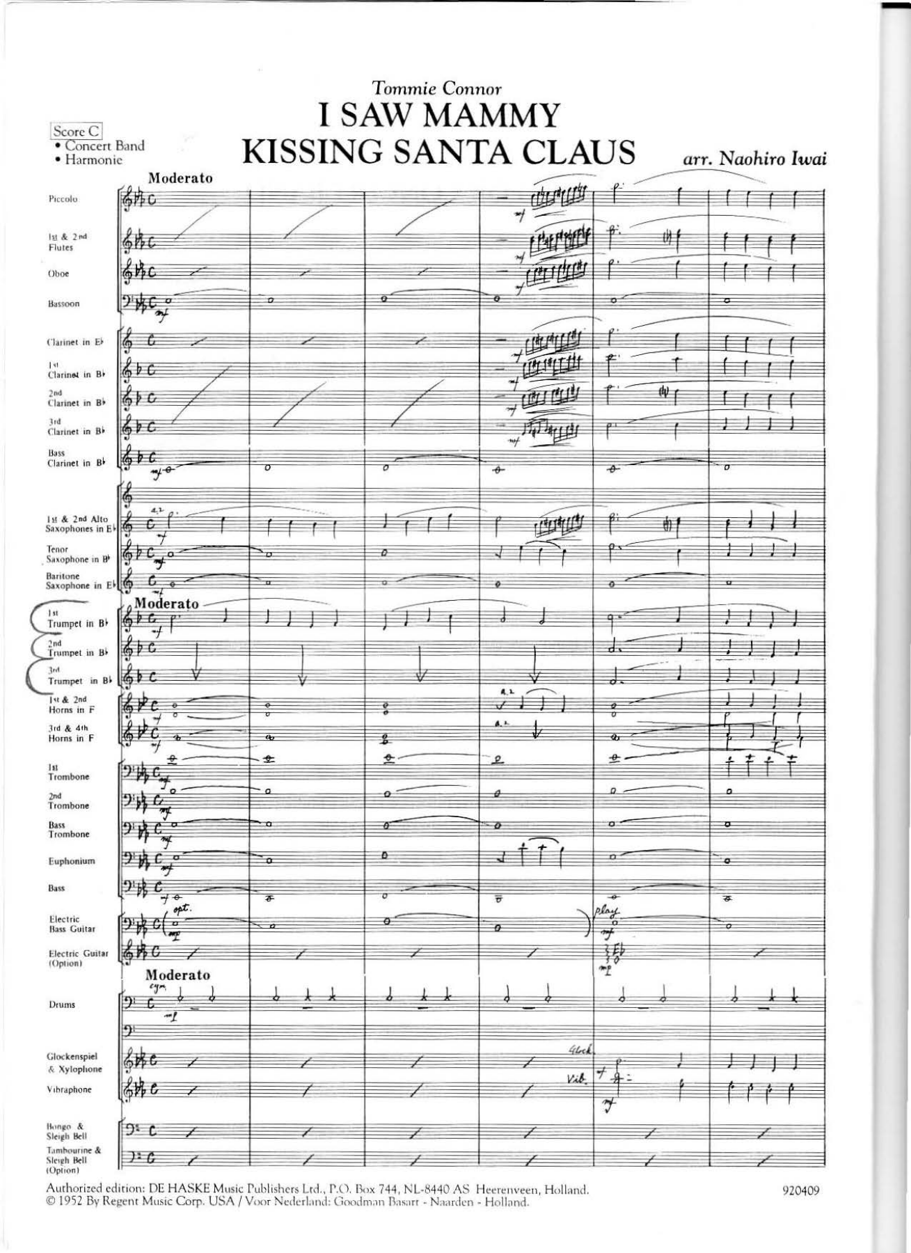 I Saw Mammy Kissing Santa Claus (N.Iwai) — sheet music preview