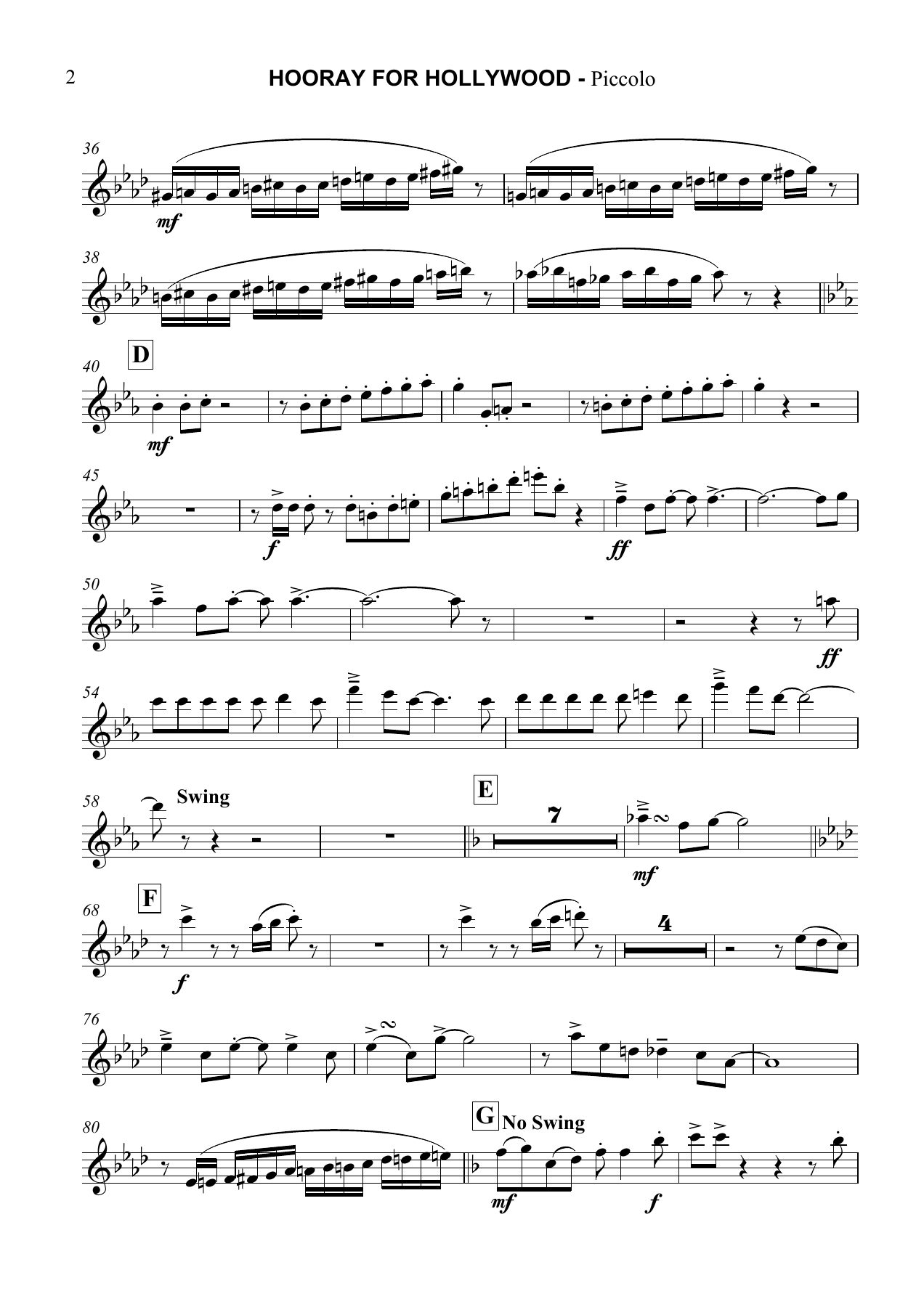 Hooray for Hollywood Piccolo — page 2