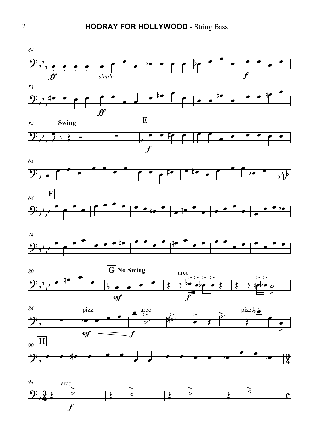 Hooray for Hollywood String Bass — page 2