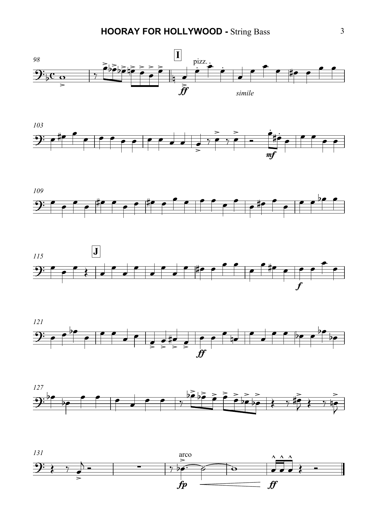 Hooray for Hollywood String Bass — page 3