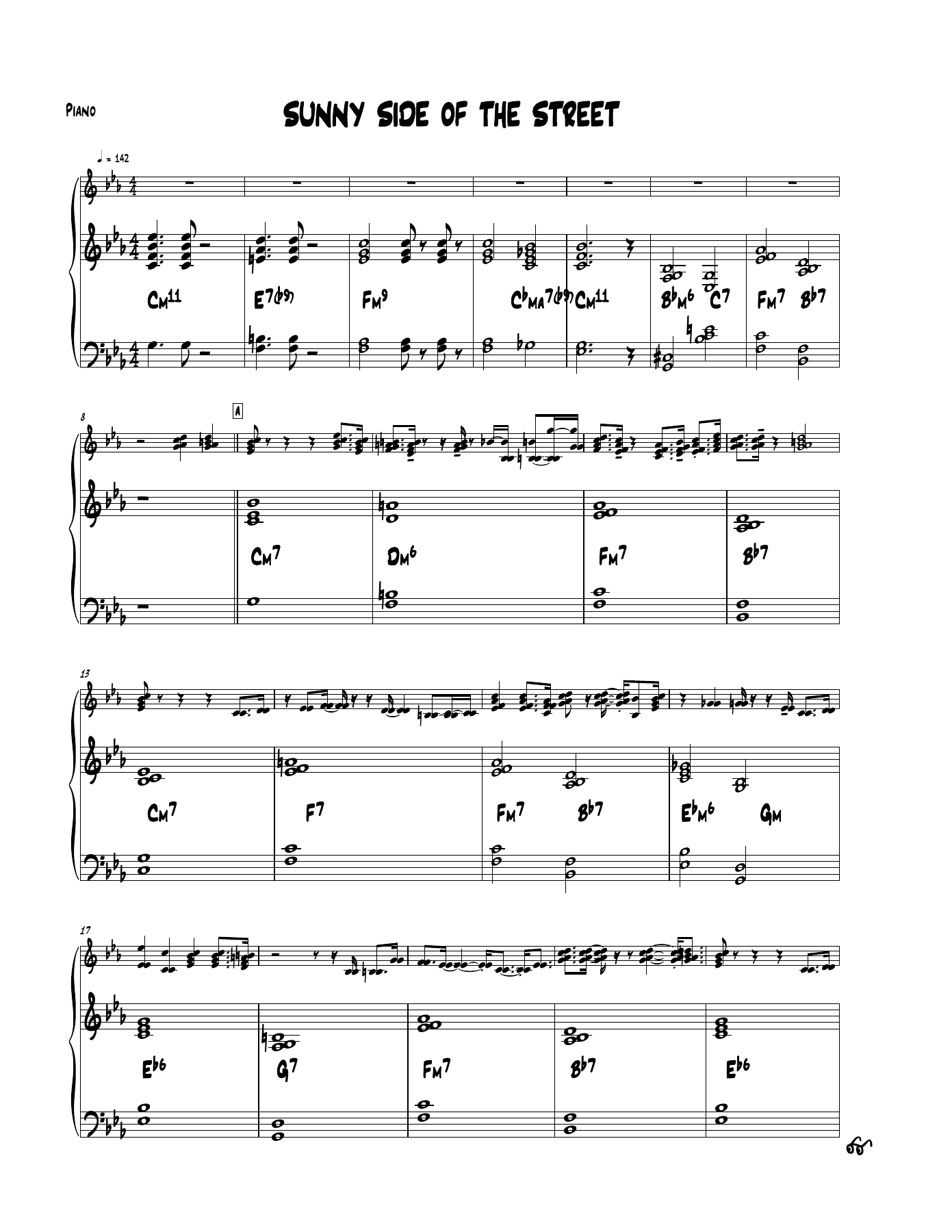 01 Piano — sheet music cover (first page)