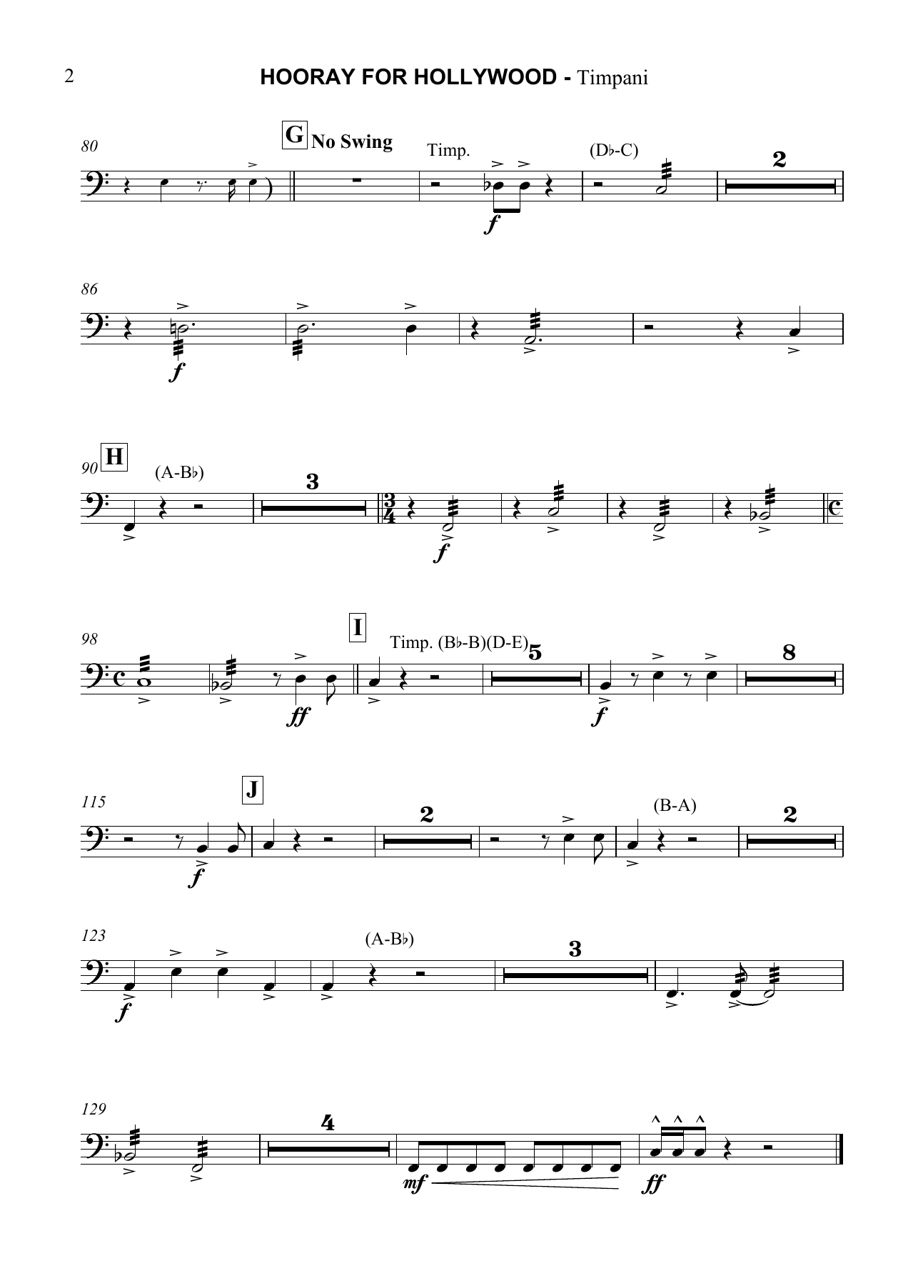 Hooray for Hollywood Timpani — page 2