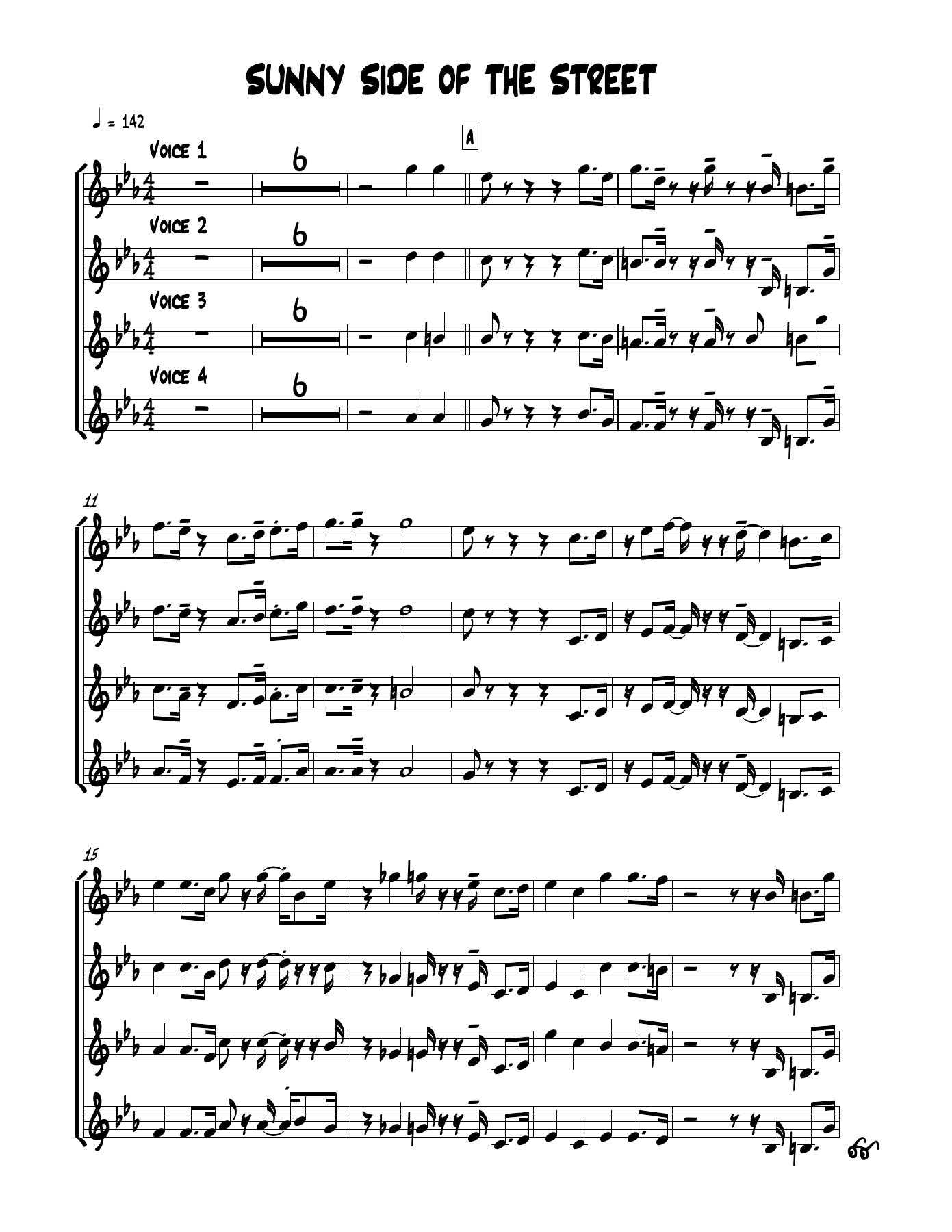 01 Voice 1 2 3 — sheet music cover (first page)