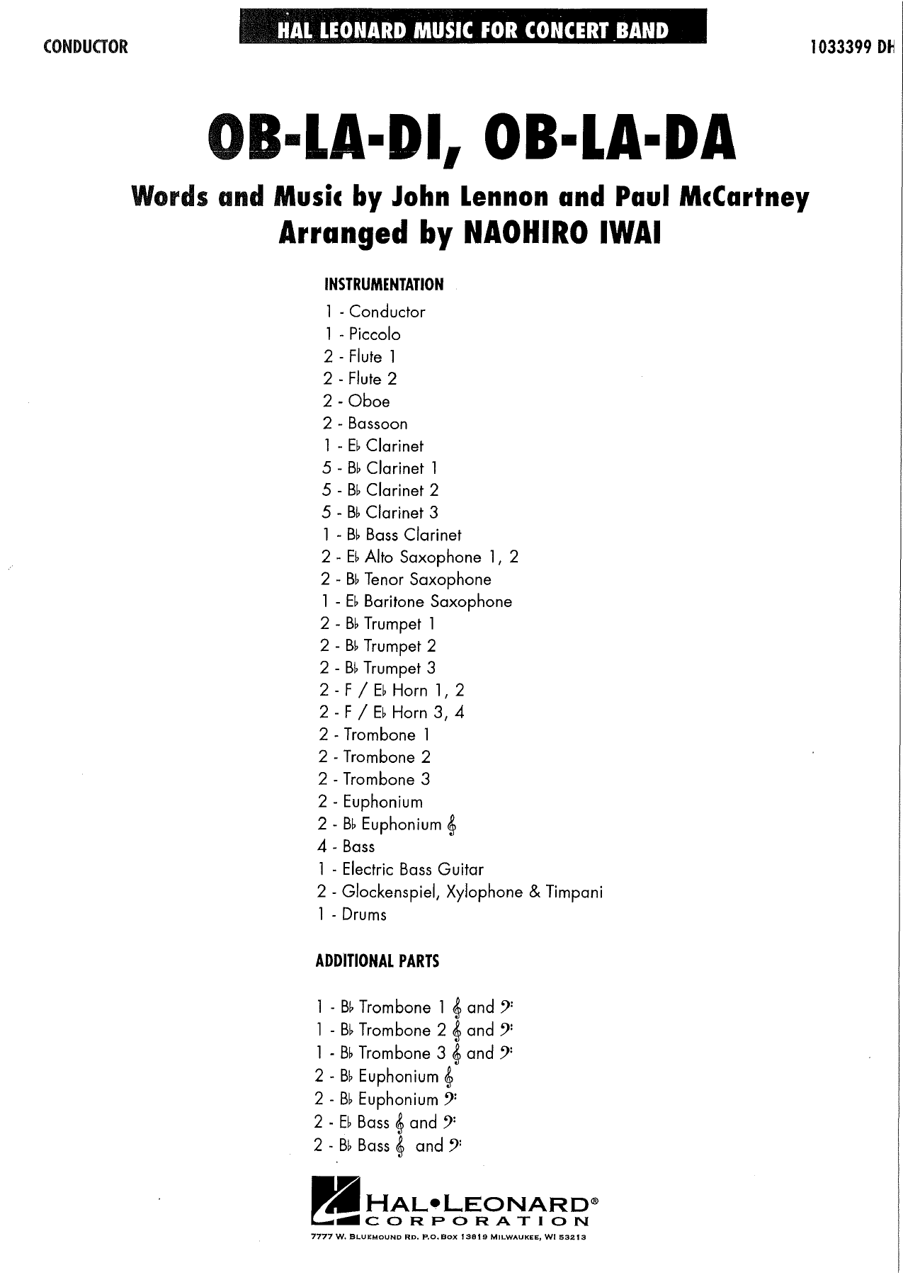 Ob-La-Di Ob-La-Da — sheet music cover (first page)