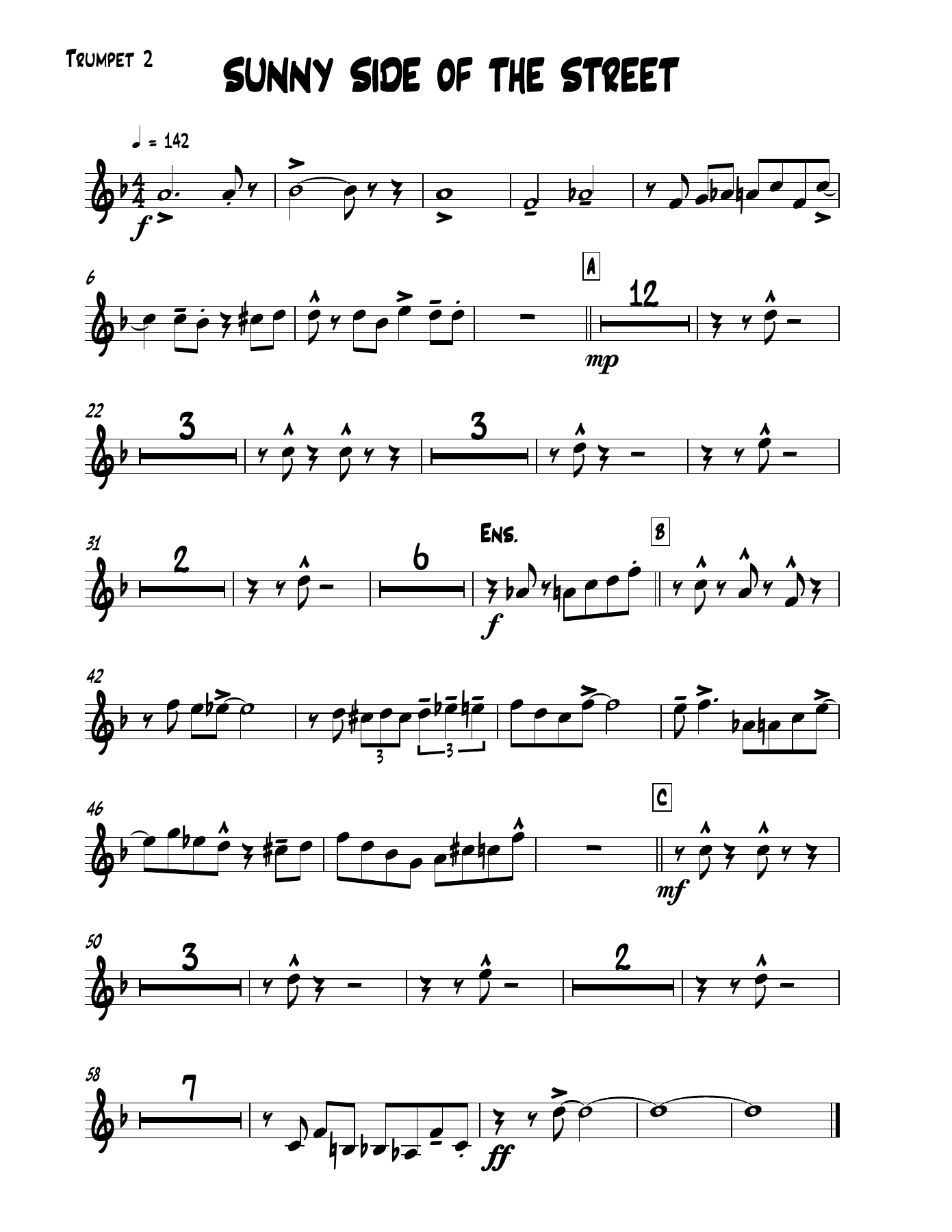 02 Trumpet — sheet music cover (first page)