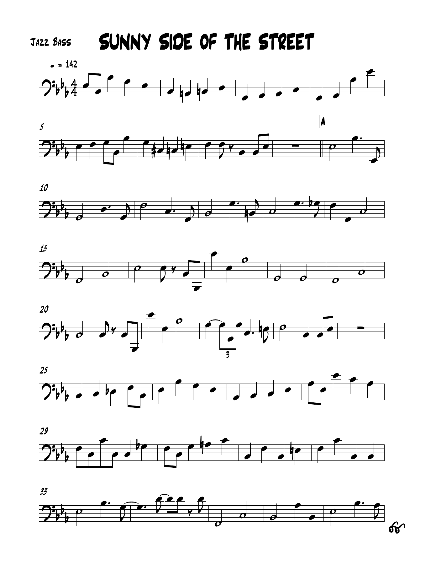 03 Jazz Bass — sheet music cover (first page)