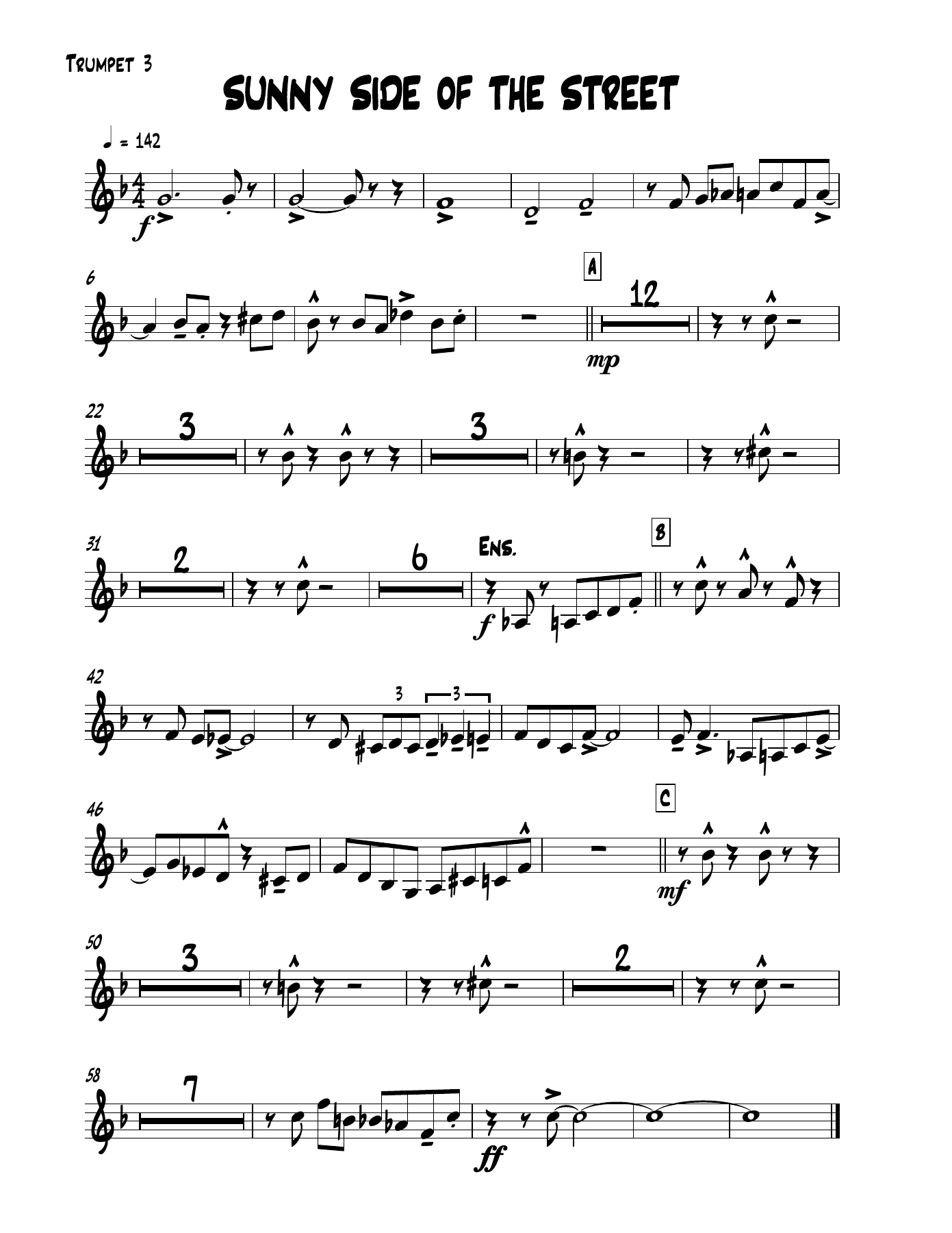 03 Trumpet — sheet music cover (first page)