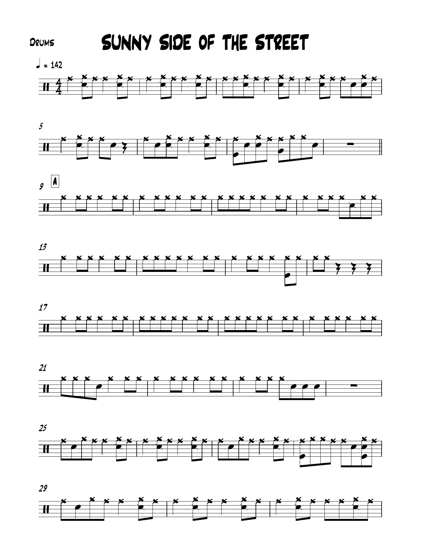 04 Drums — sheet music cover (first page)