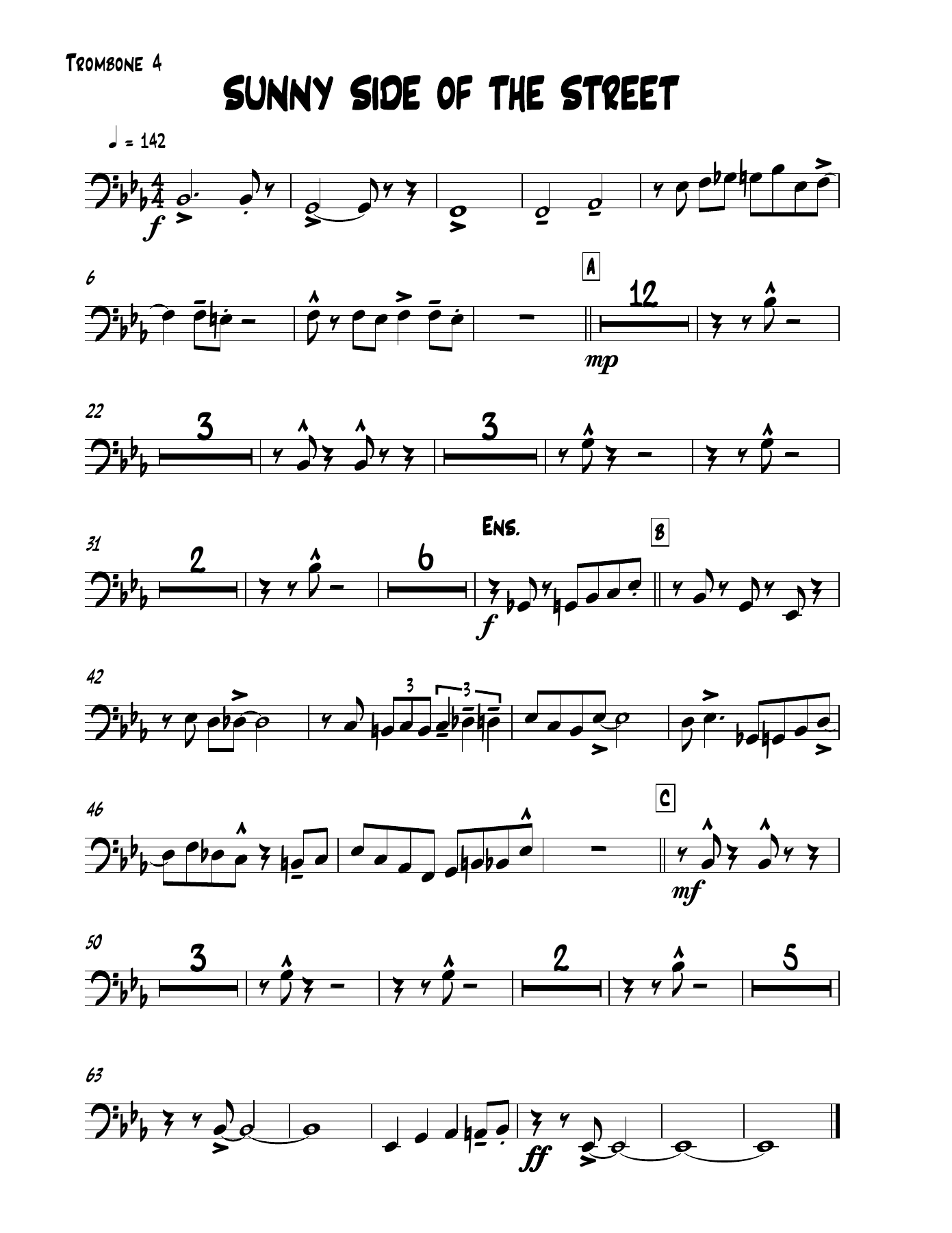 04 Trombone — sheet music cover (first page)