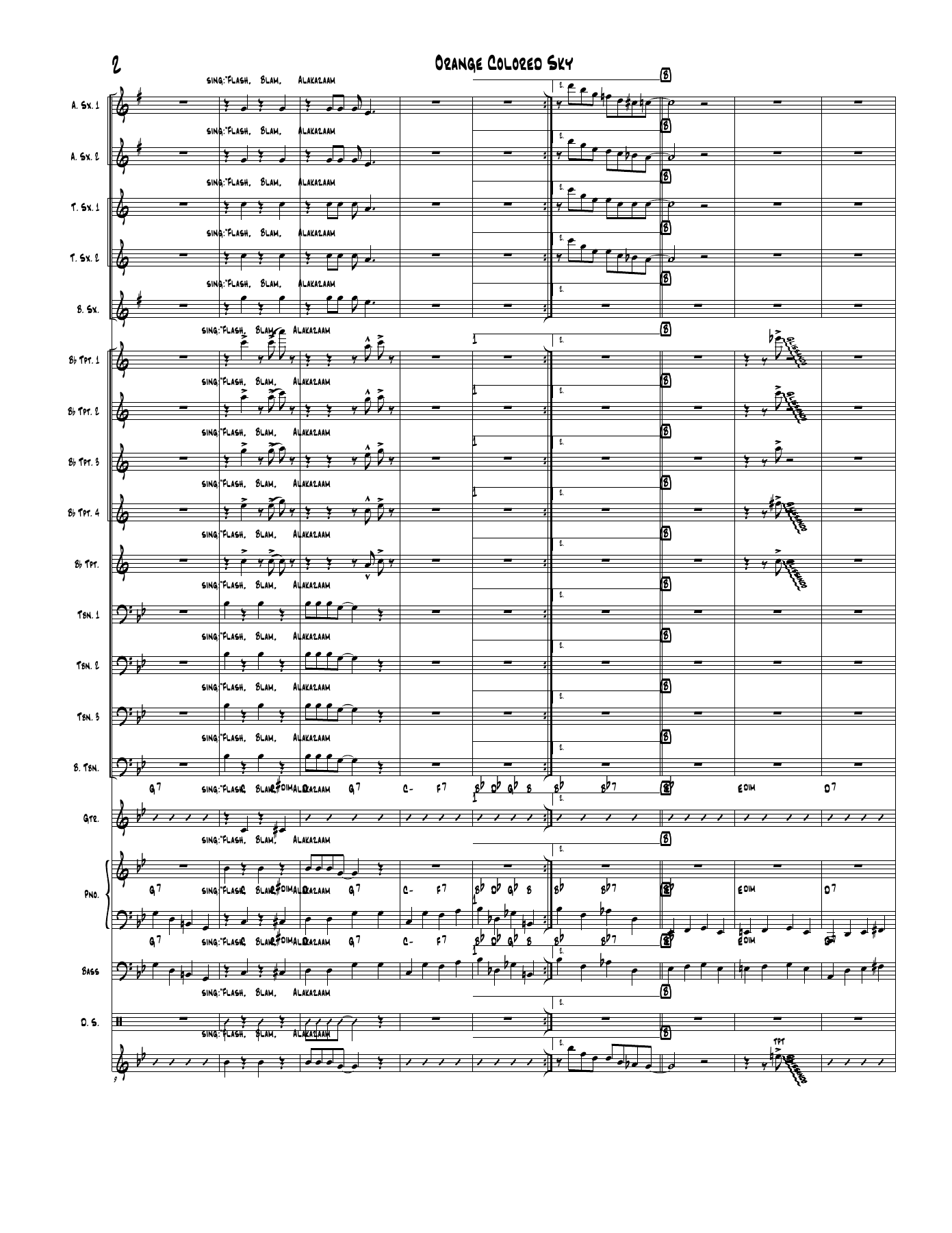 Orange Colored Sky Jazz Ens — page 2