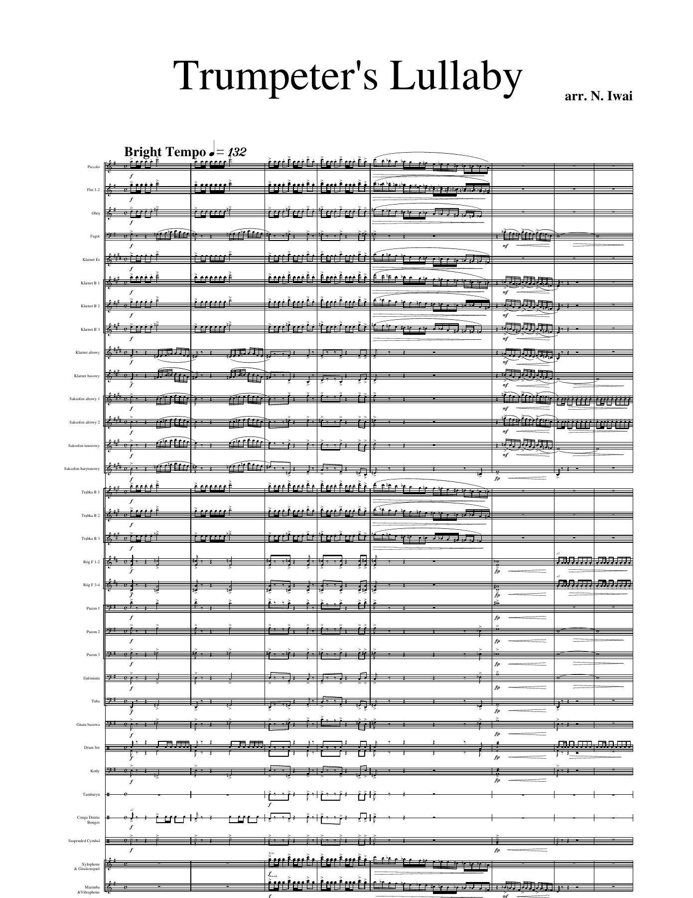 Trumpeter's Lullaby — sheet music cover (first page)