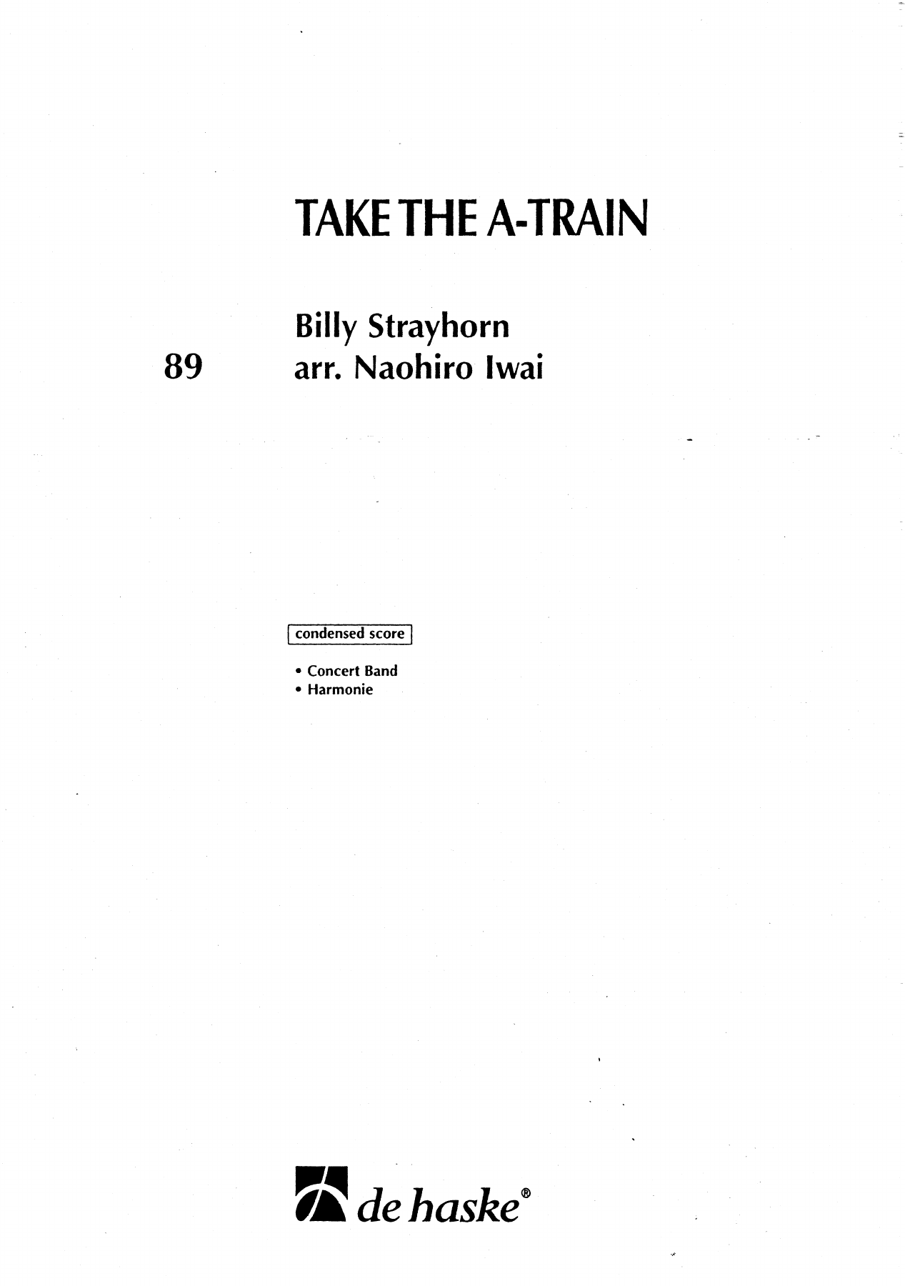 Take the a train — sheet music cover (first page)