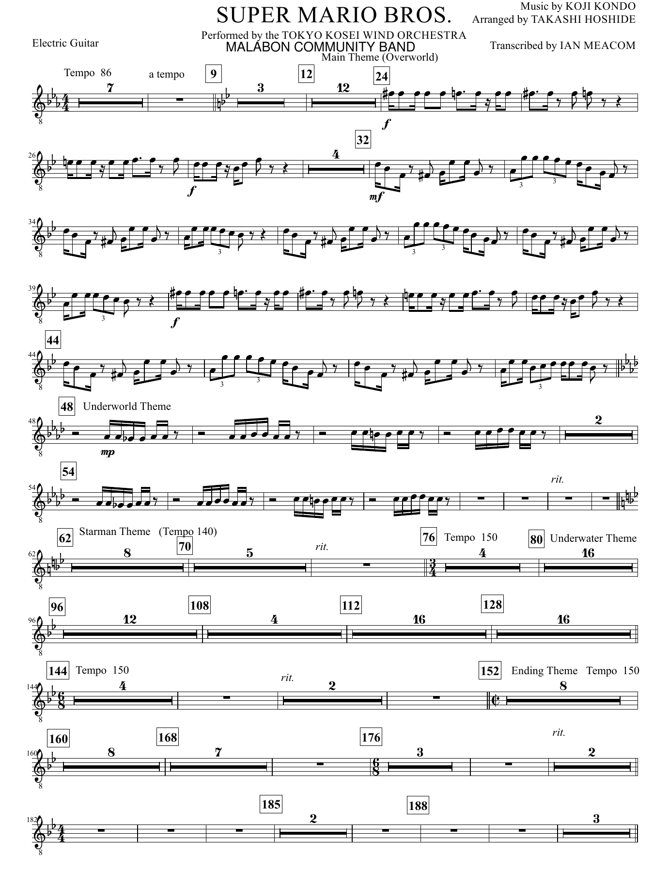 Electric Guitar — sheet music cover (first page)