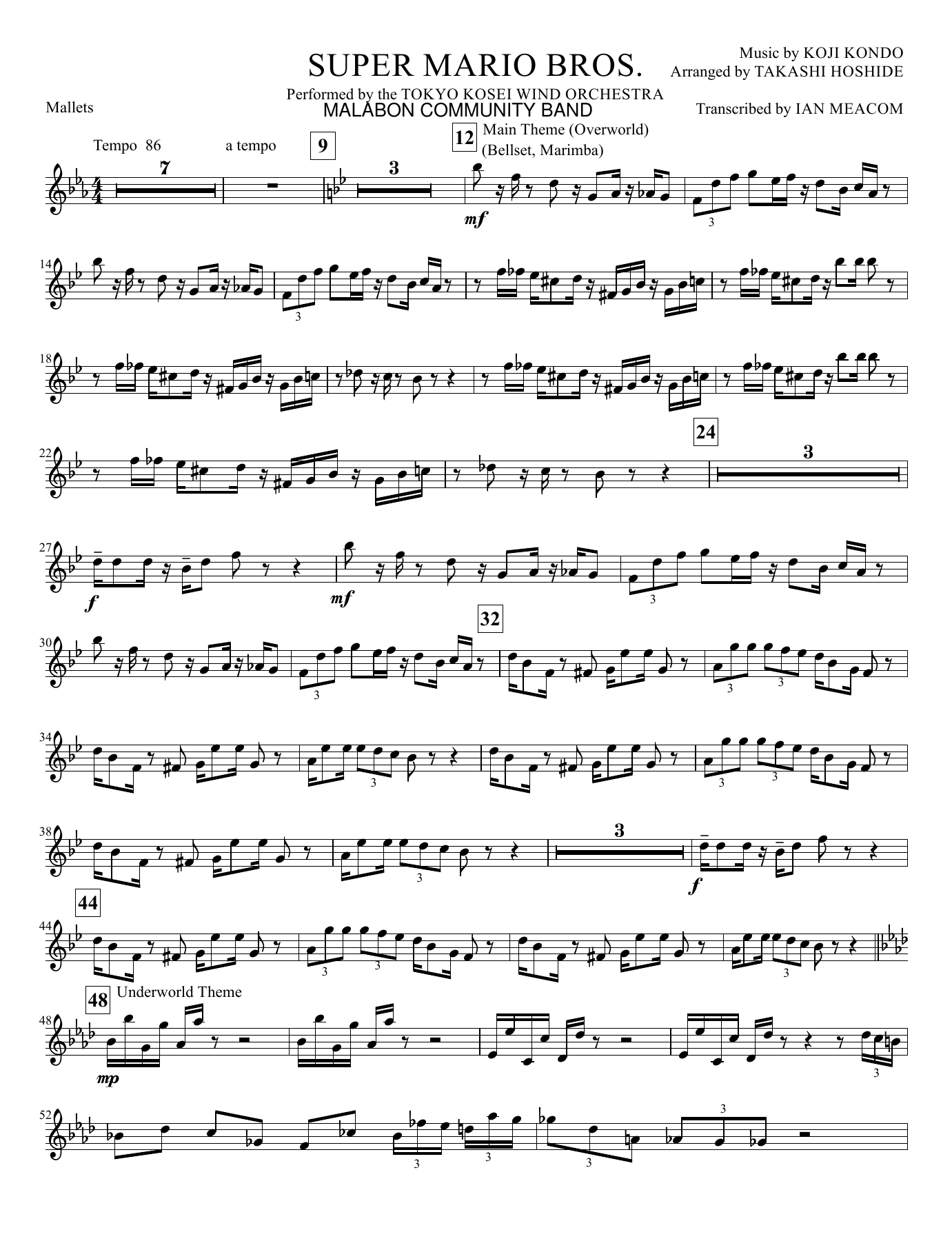 Mallets — sheet music cover (first page)