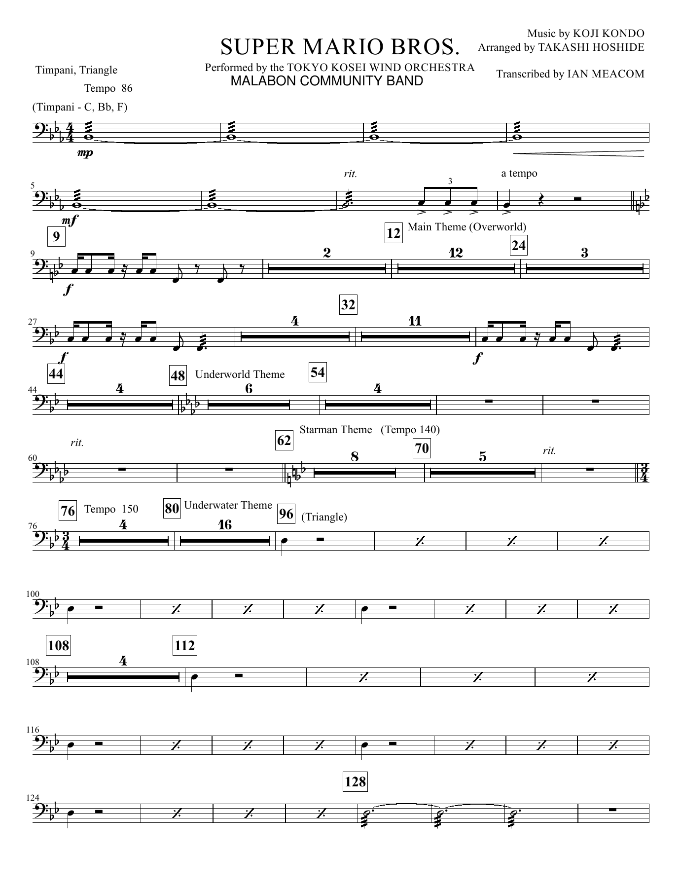 Timpani, Triangle — sheet music cover (first page)