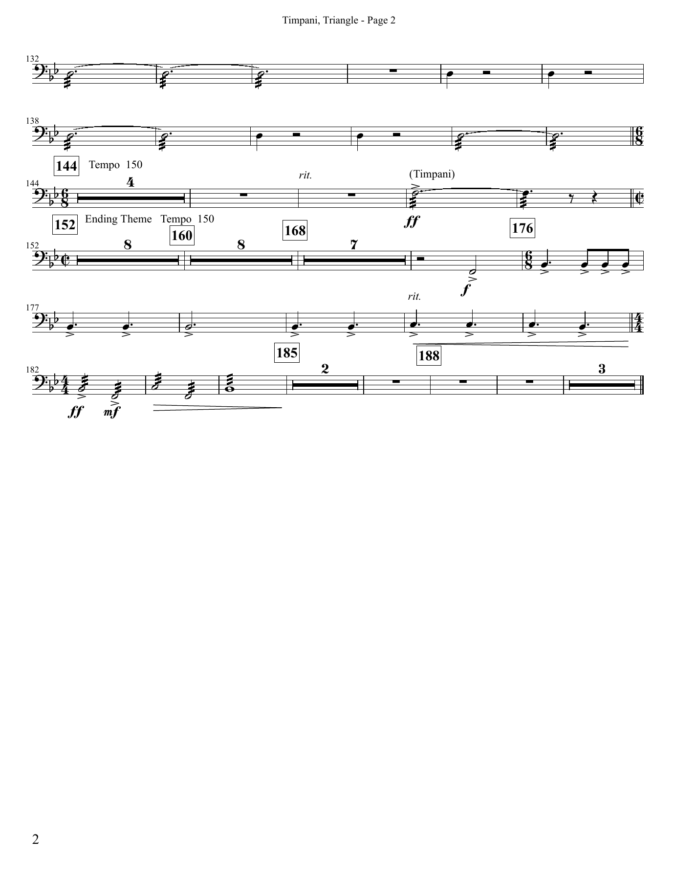 Timpani, Triangle — page 2