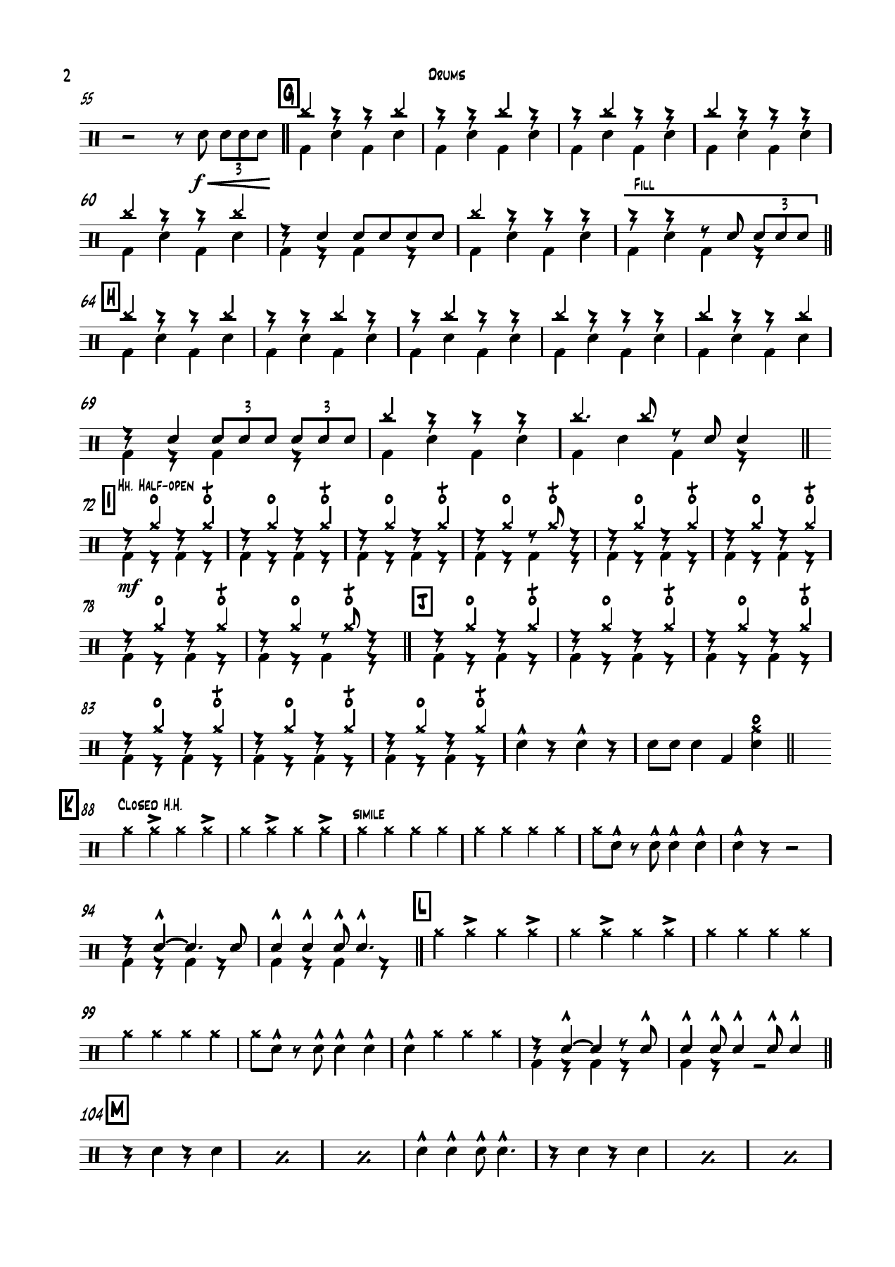 Puttin on the Ritz Drums — page 2