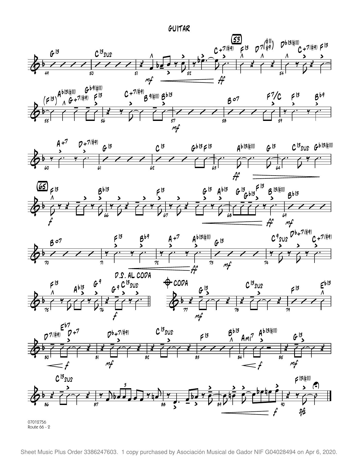 Route 66 Key F Guitar — page 2