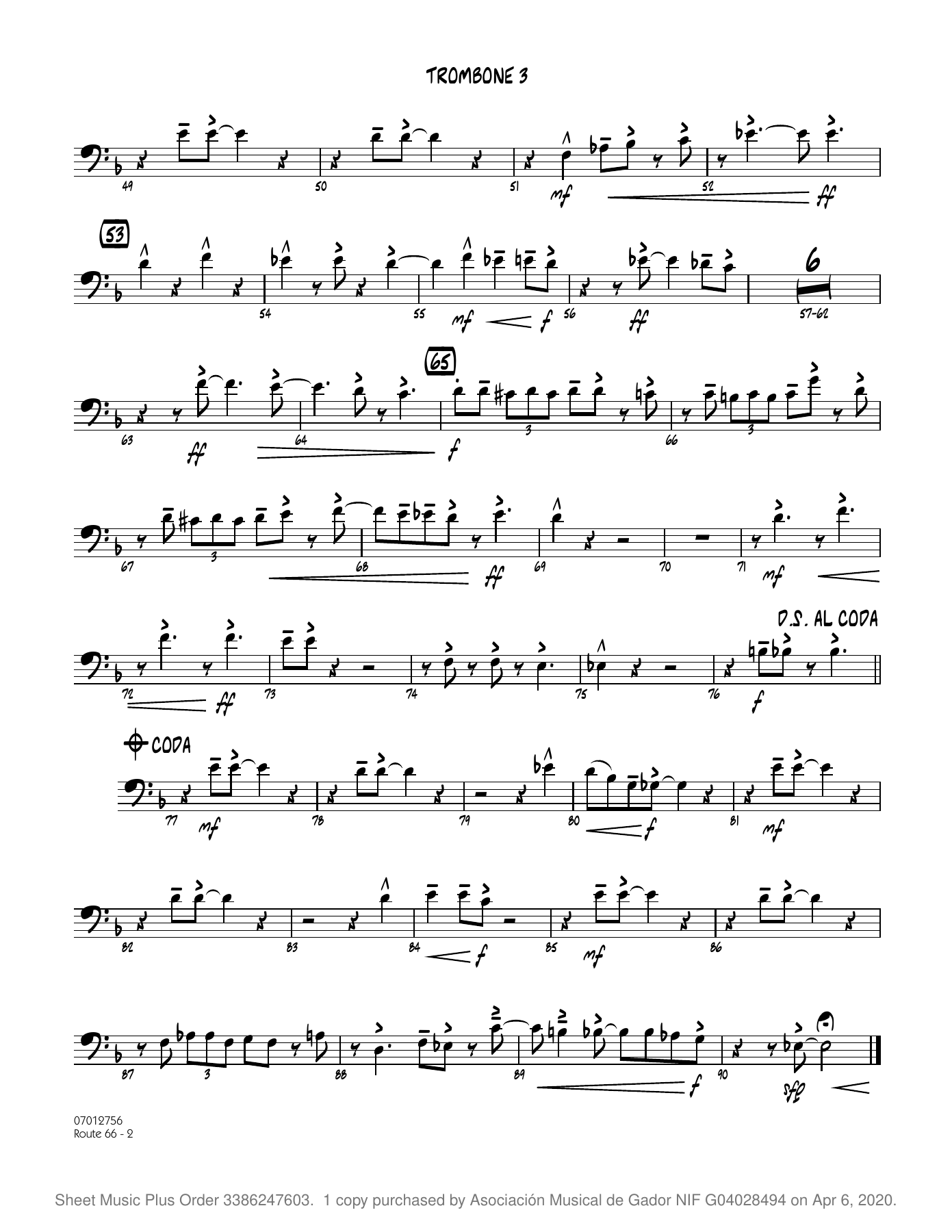 Route 66 Key F Trombone 3 — page 2