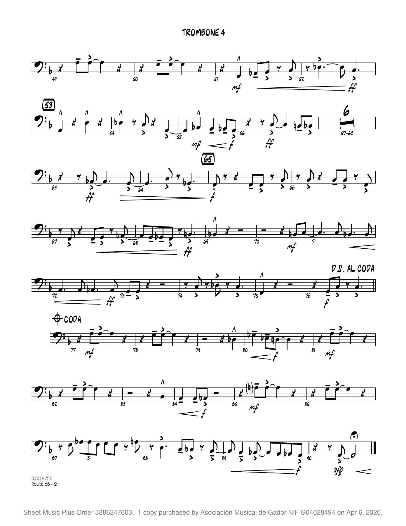Route 66 Key F Trombone 4 — page 2
