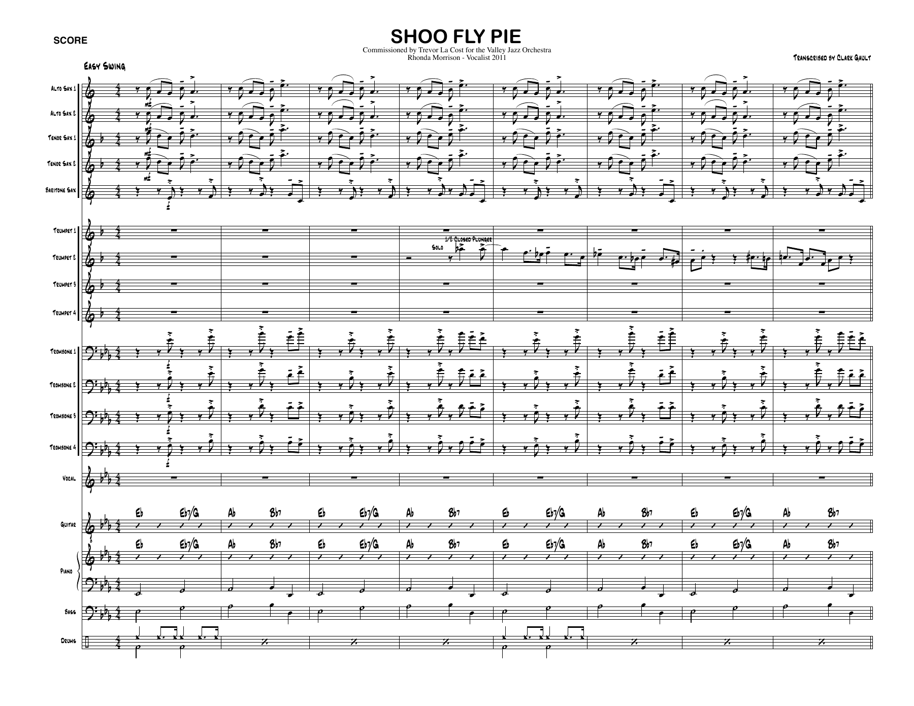 Shoo Fly Pie — sheet music cover (first page)