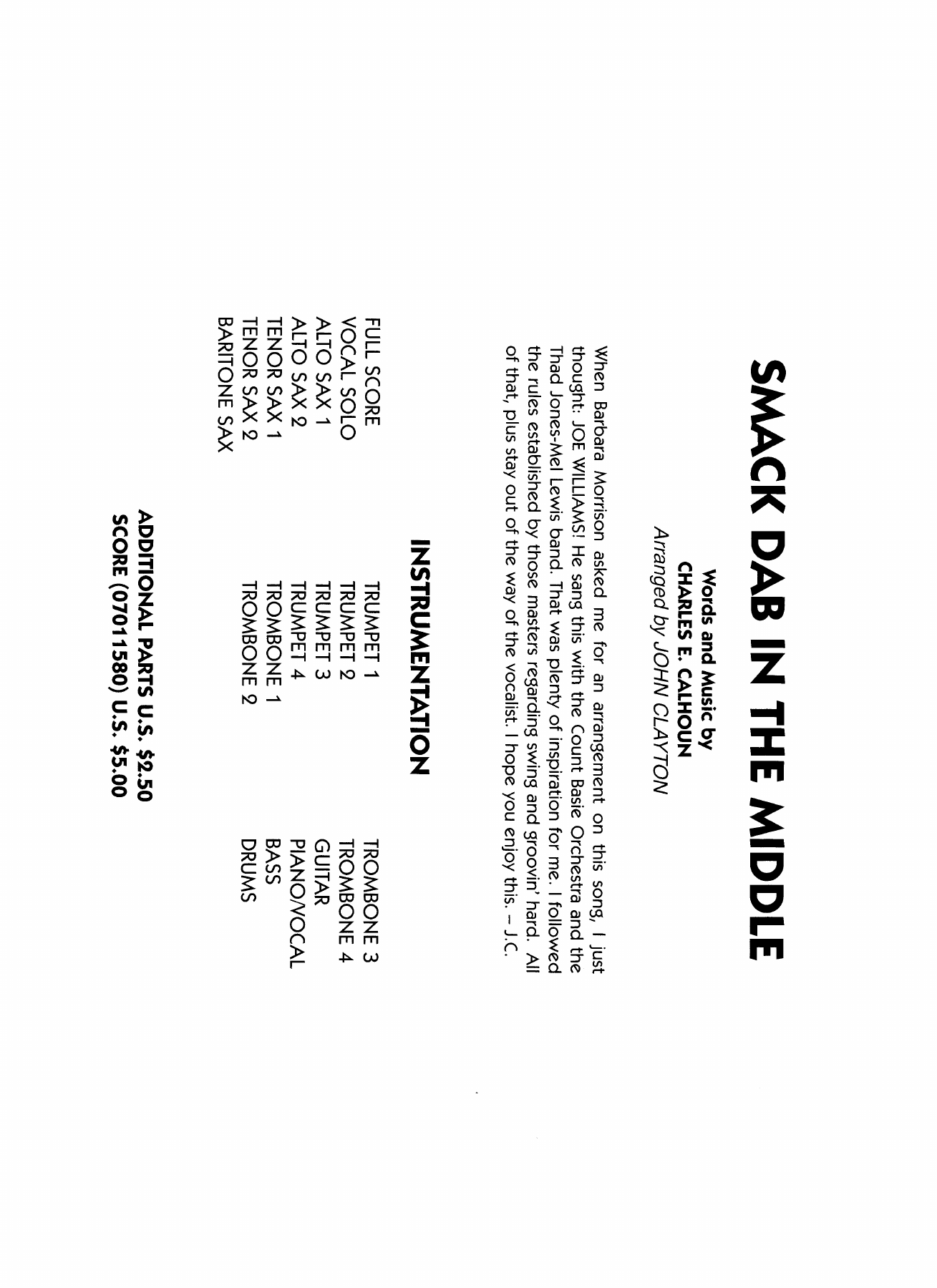 Smack Dab In The Middle — sheet music preview