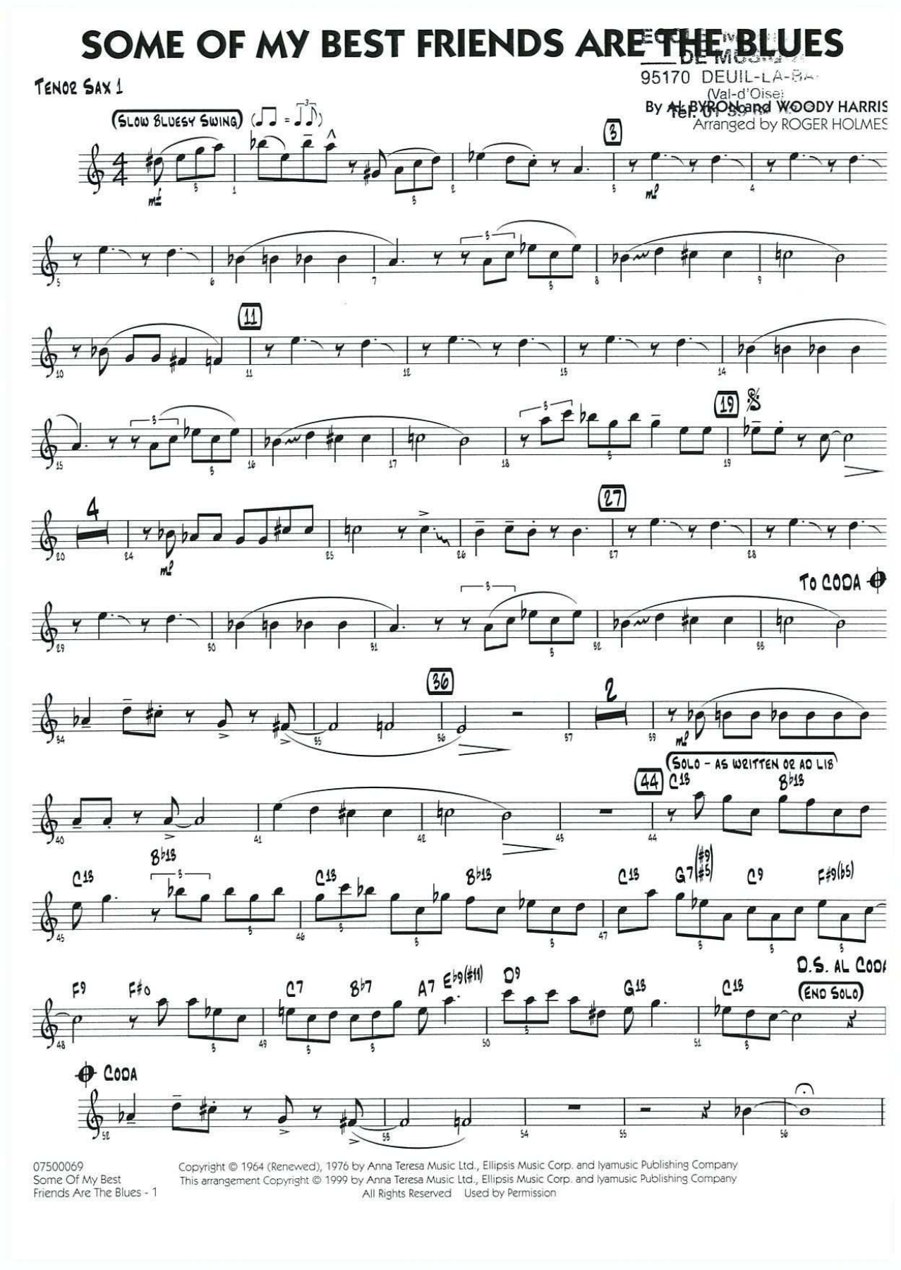 Some of my best - 03 Sax Tenor — sheet music preview