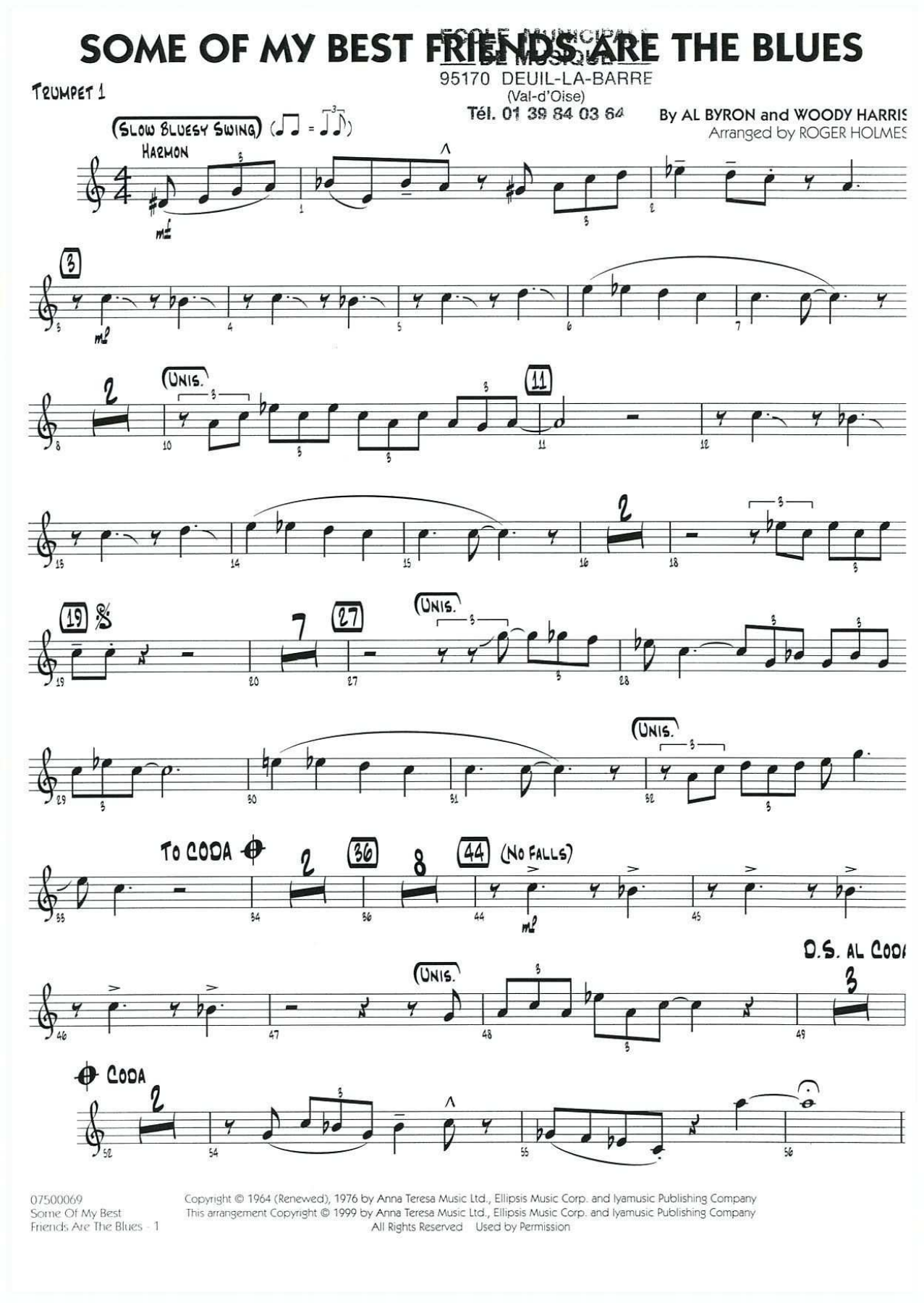 Some of my best - 06 Trompette — Big Band Vocal sheet music by ROGER HOLMES | Jazz Standard