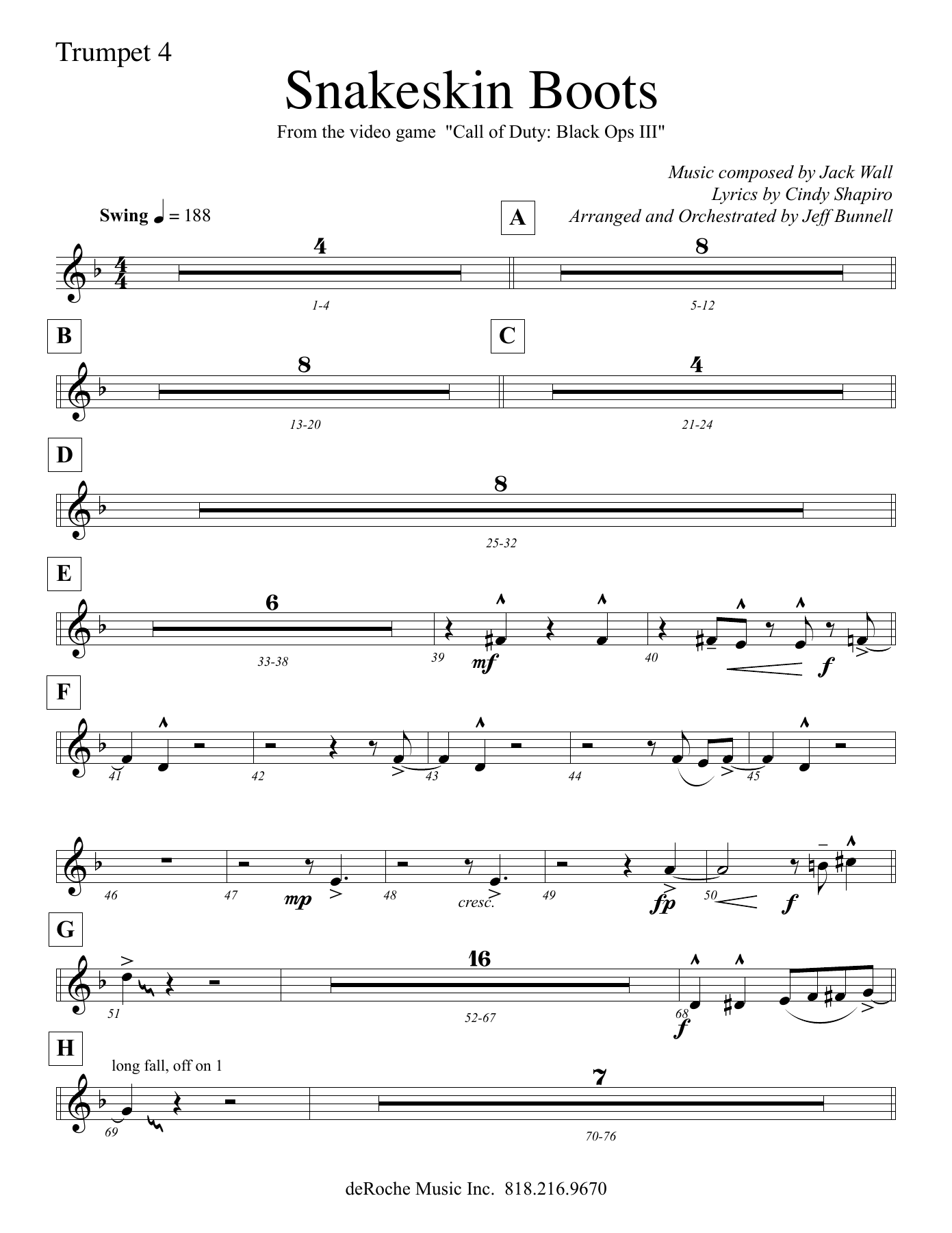 Snakeskin Boots - 10 Tpt. — sheet music cover (first page)
