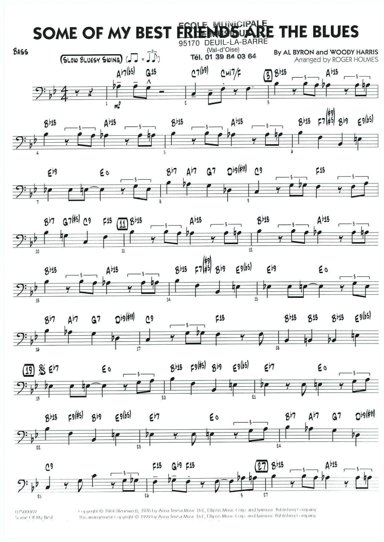 Some of my best - 16 Basse — sheet music cover (first page)