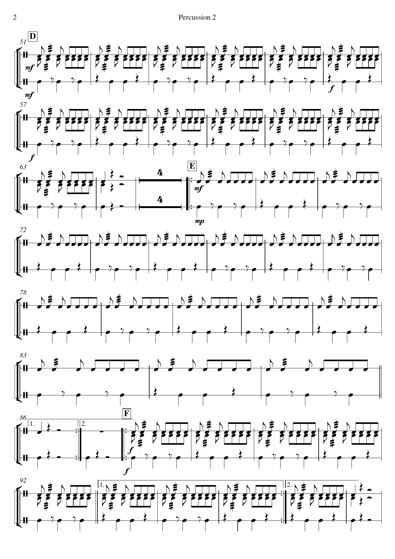 Percussao II — page 2