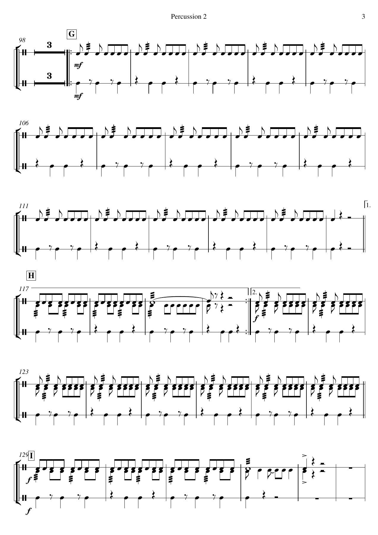 Percussao II — page 3